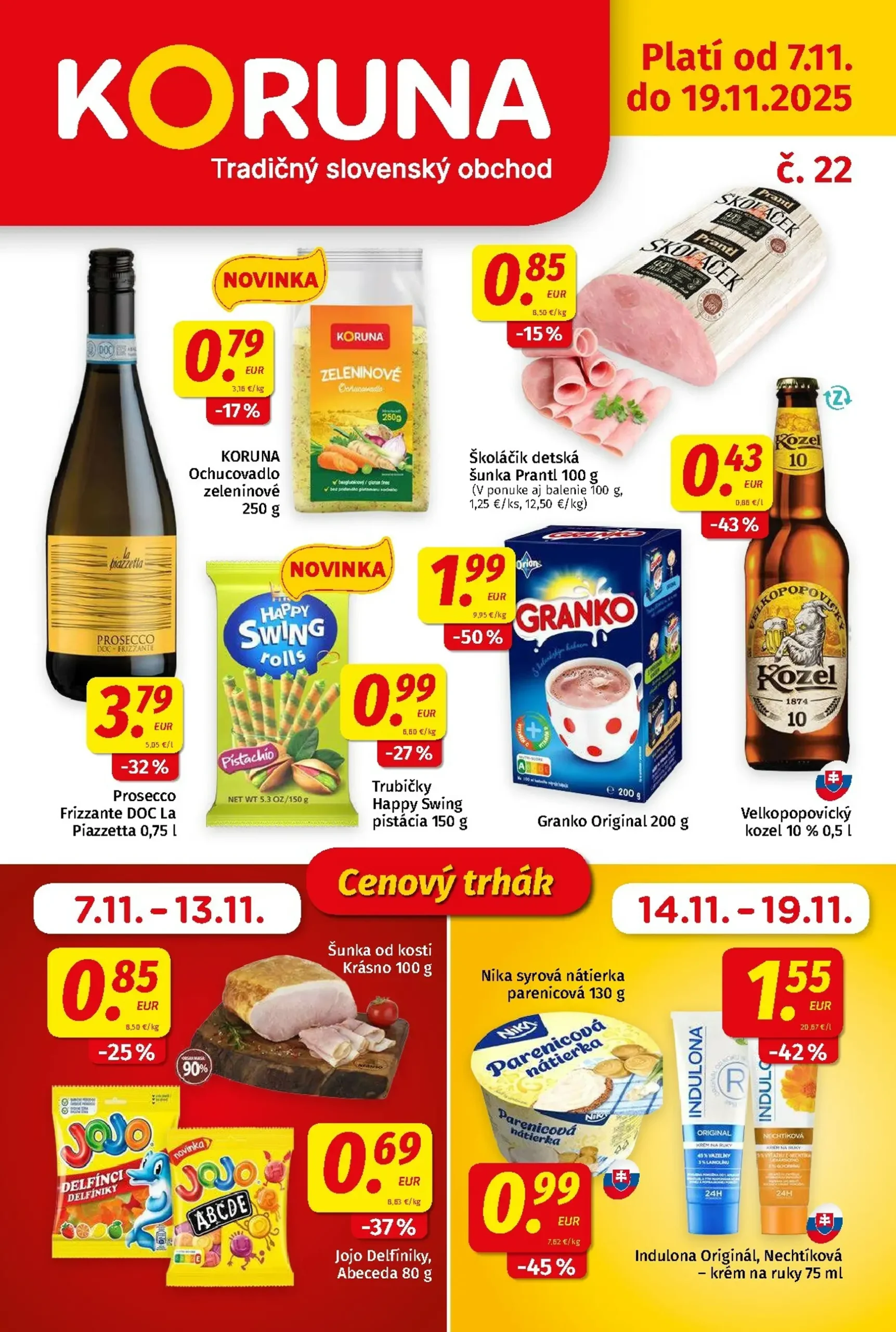 Aktuálny koruna leták platný od piatka 07.11 do 19.11