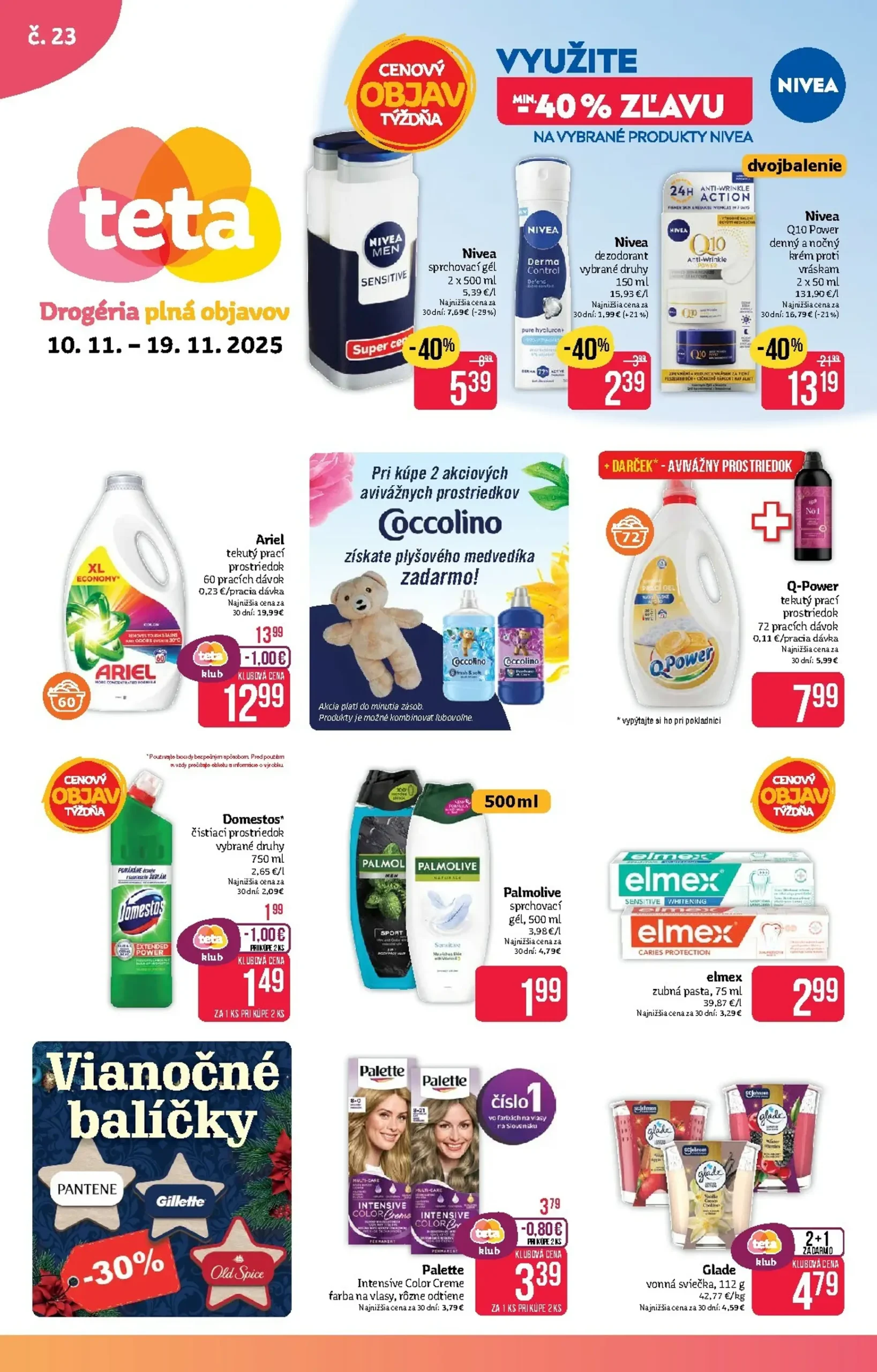Aktuálny teta-drogerie leták platný od pondelka 10.11 do 19.11
