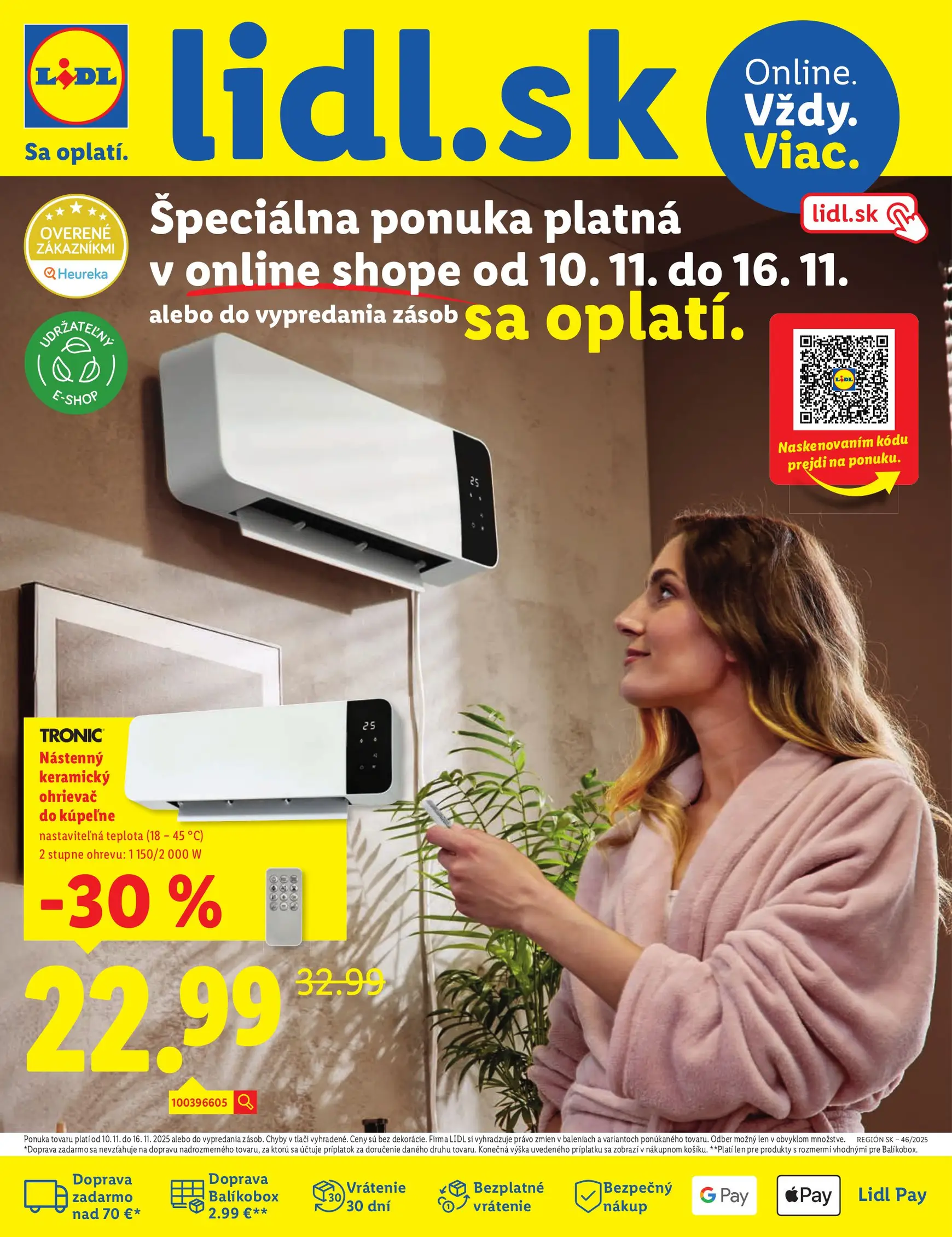 Aktuálny lidl leták platný od pondelka 10.11 do 16.11