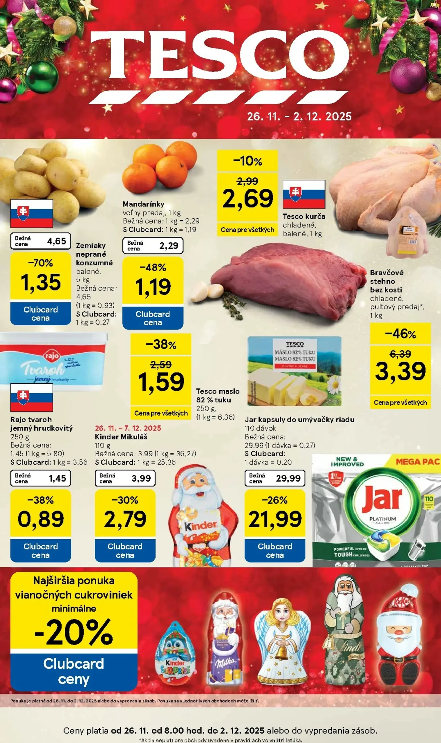 Aktuálny tesco leták platný od stredy 26.11 do 02.12
