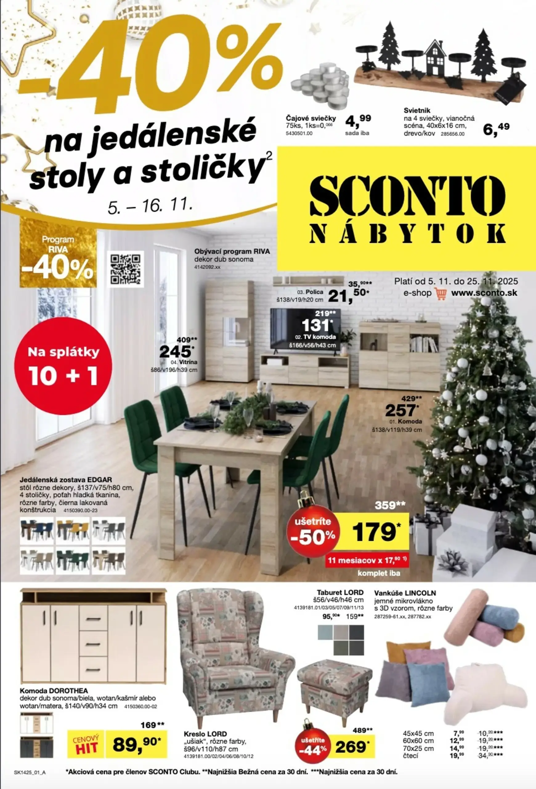 Aktuálny sconto-nabytok leták platný od stredy 05.11 do 25.11