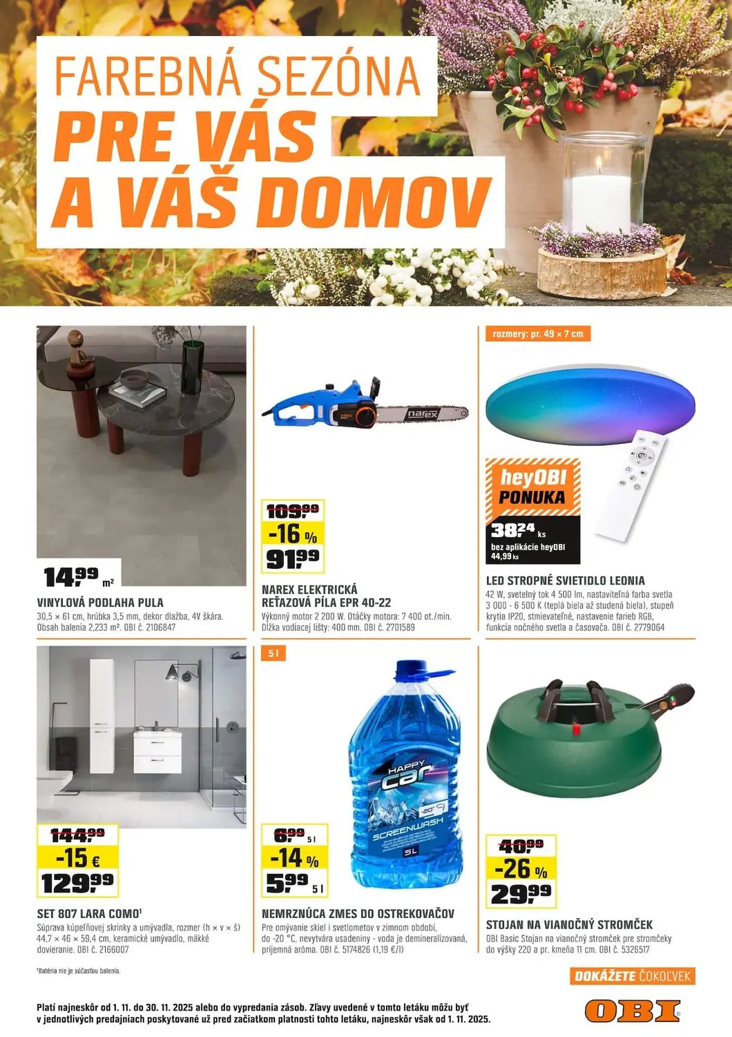 Aktuálny obi leták platný od soboty 01.11 do 30.11