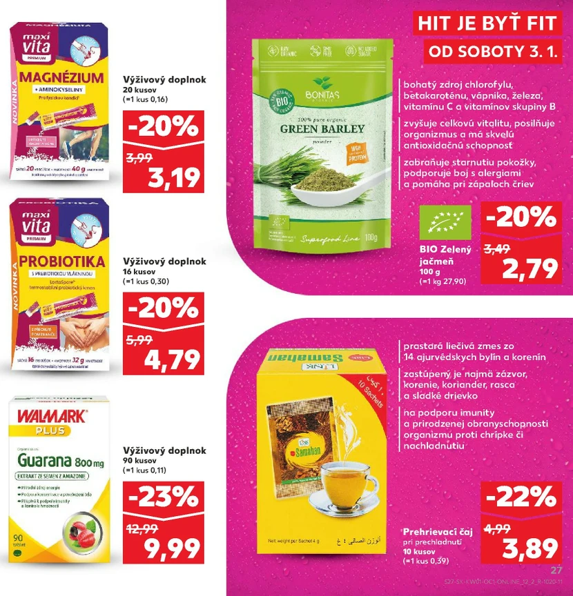 Page 27 of Aktuálny kaufland leták platný od soboty 03.01 do 31.01