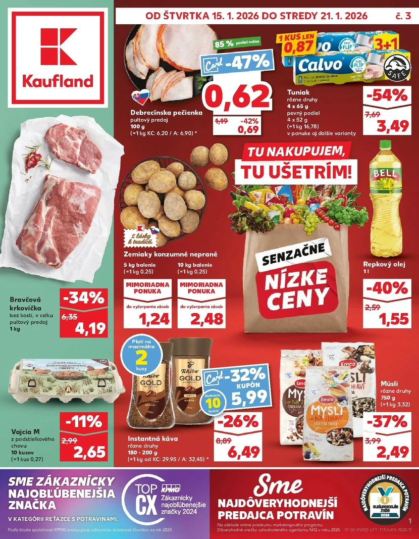Aktuálny kaufland leták platný od štvrtka 15.01 do 21.01