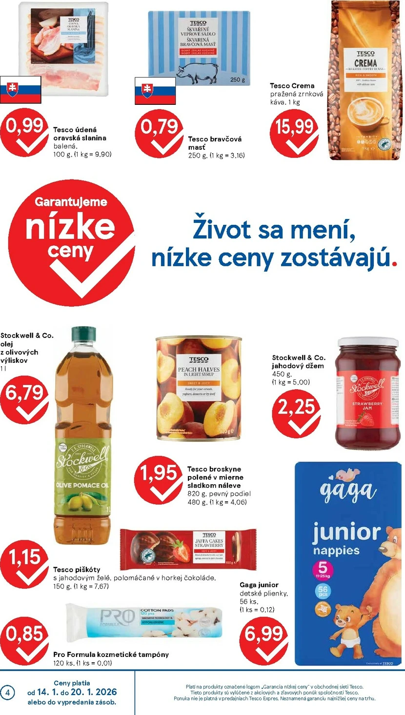Page 4 of Aktuálny tesco leták platný od stredy 14.01 do 20.01