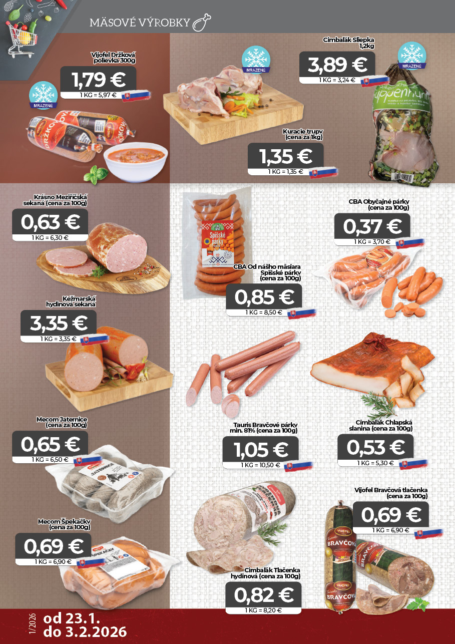 Page 2 of Aktuálny cba leták platný od piatka 23.01 do 03.02