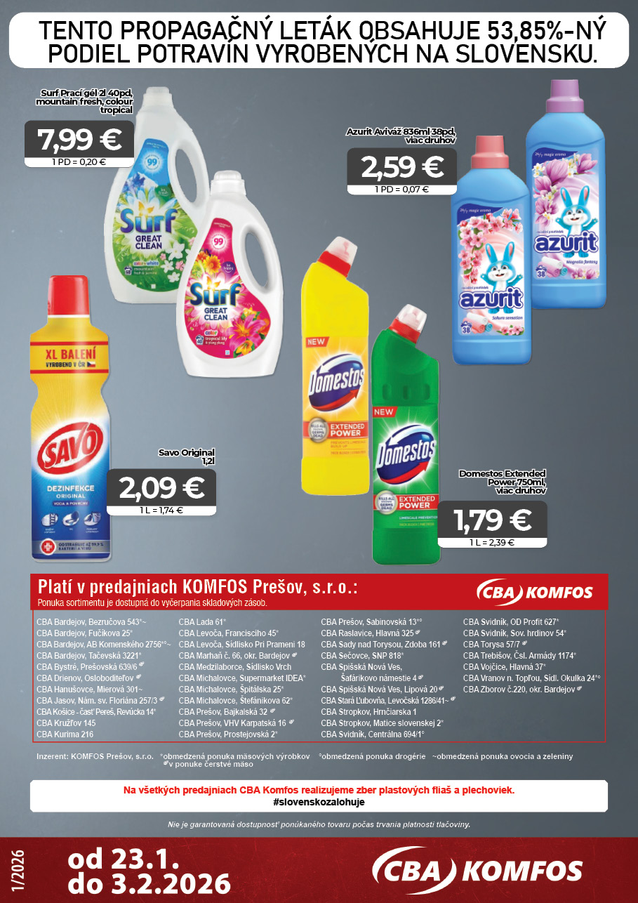 Page 16 of Aktuálny cba leták platný od piatka 23.01 do 03.02
