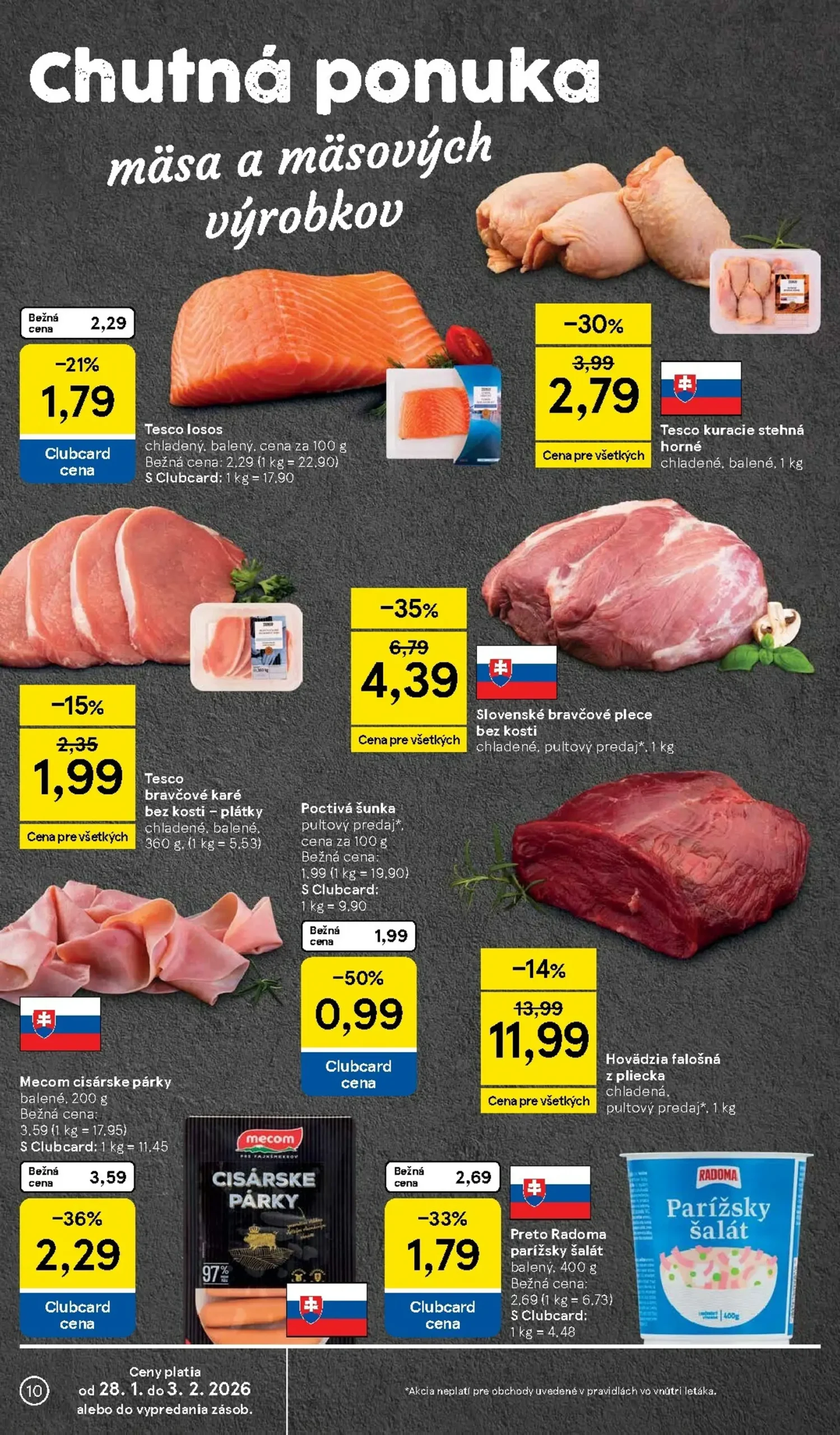 Page 10 of Aktuálny tesco leták platný od stredy 28.01 do 03.02