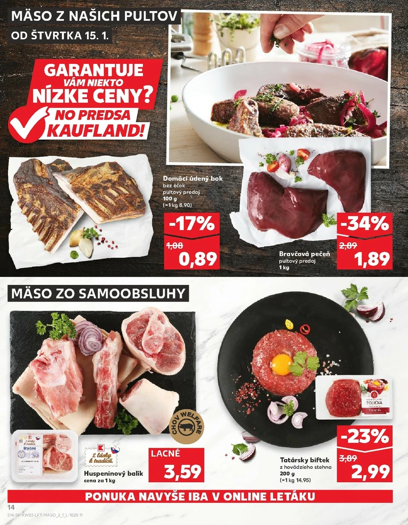 Page 14 of Aktuálny kaufland leták platný od štvrtka 15.01 do 21.01
