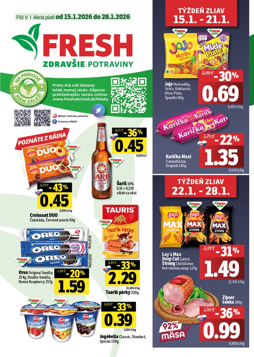 Aktuálny fresh leták platný od štvrtka 15.01 do 28.01
