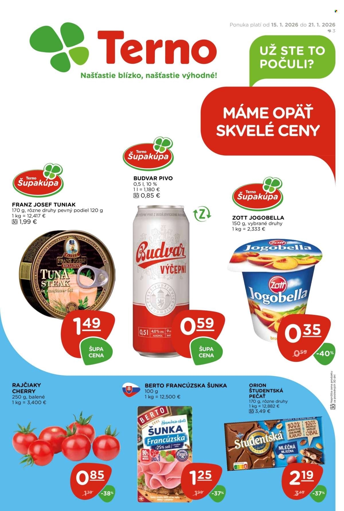 Page 1 of Aktuálny terno leták platný od štvrtka 15.01 do 21.01