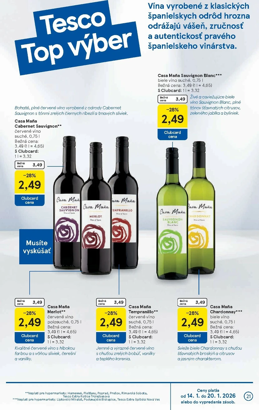 Page 21 of Aktuálny tesco leták platný od stredy 14.01 do 20.01