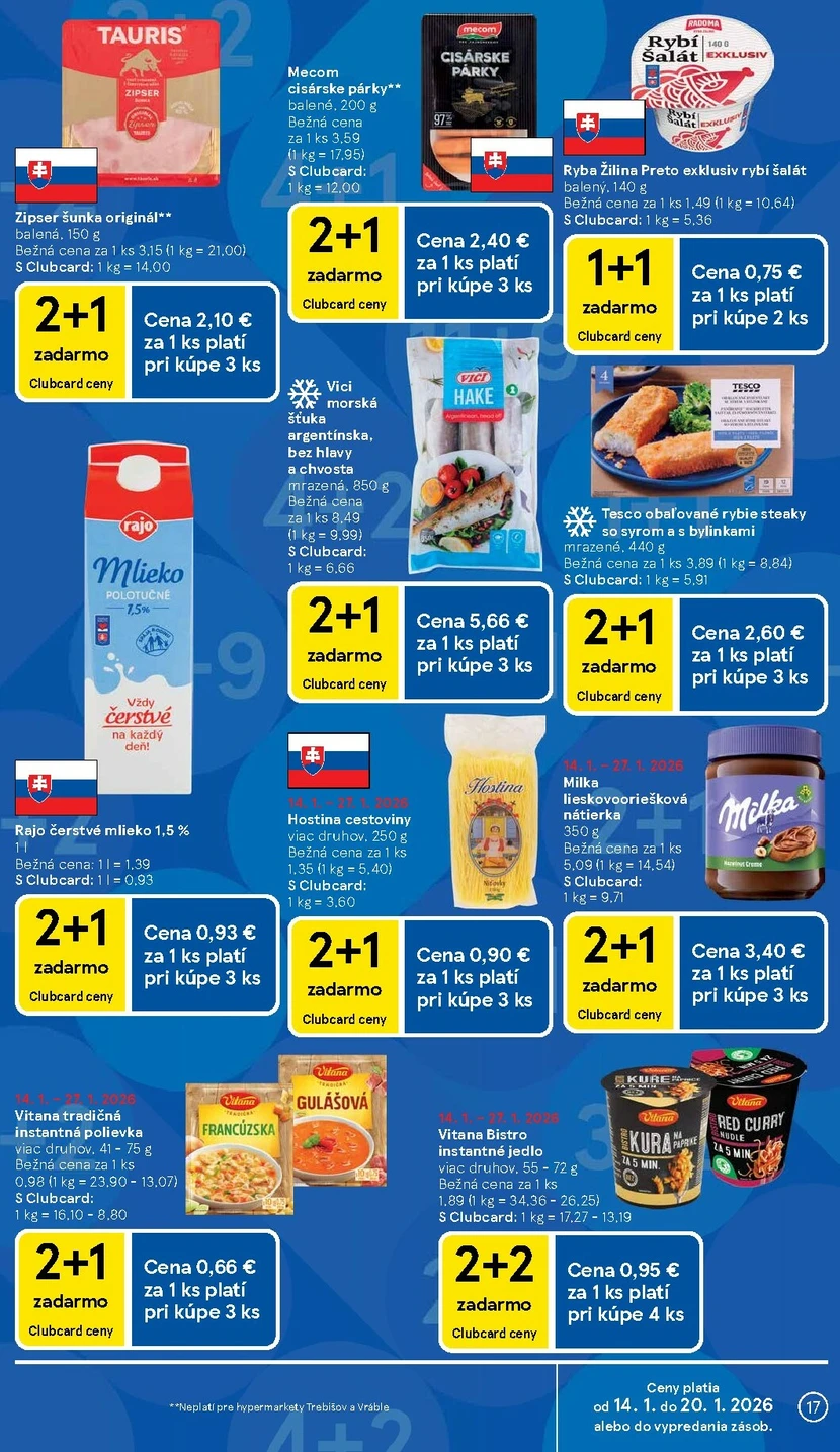 Page 17 of Aktuálny tesco leták platný od stredy 14.01 do 20.01