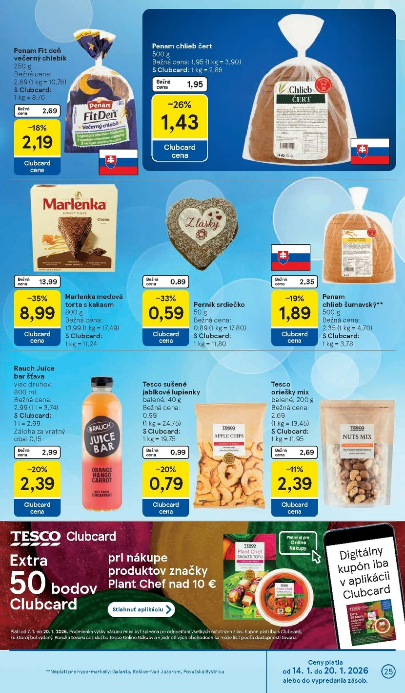 Page 25 of Aktuálny tesco leták platný od stredy 14.01 do 20.01