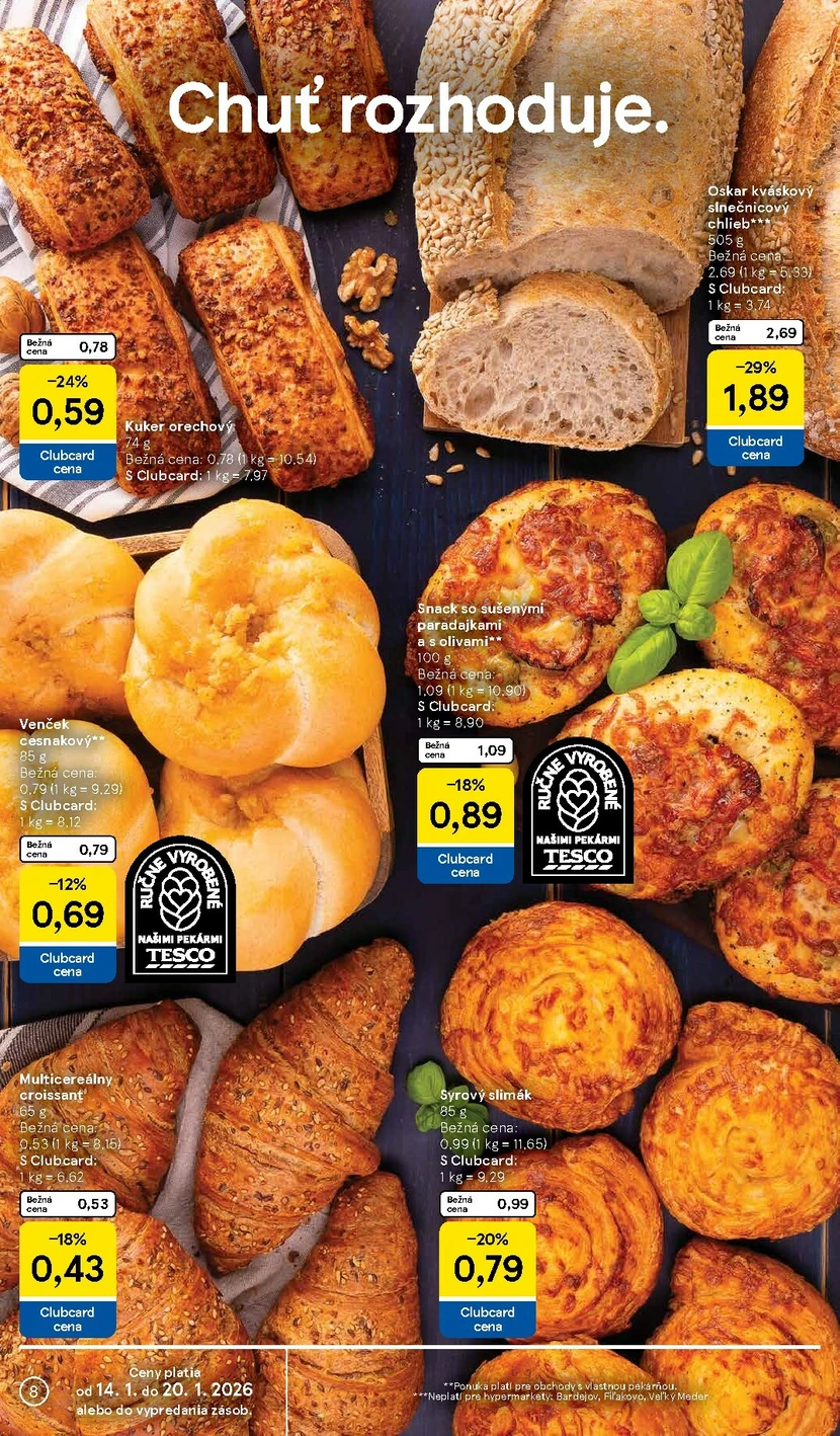 Page 8 of Aktuálny tesco leták platný od stredy 14.01 do 20.01