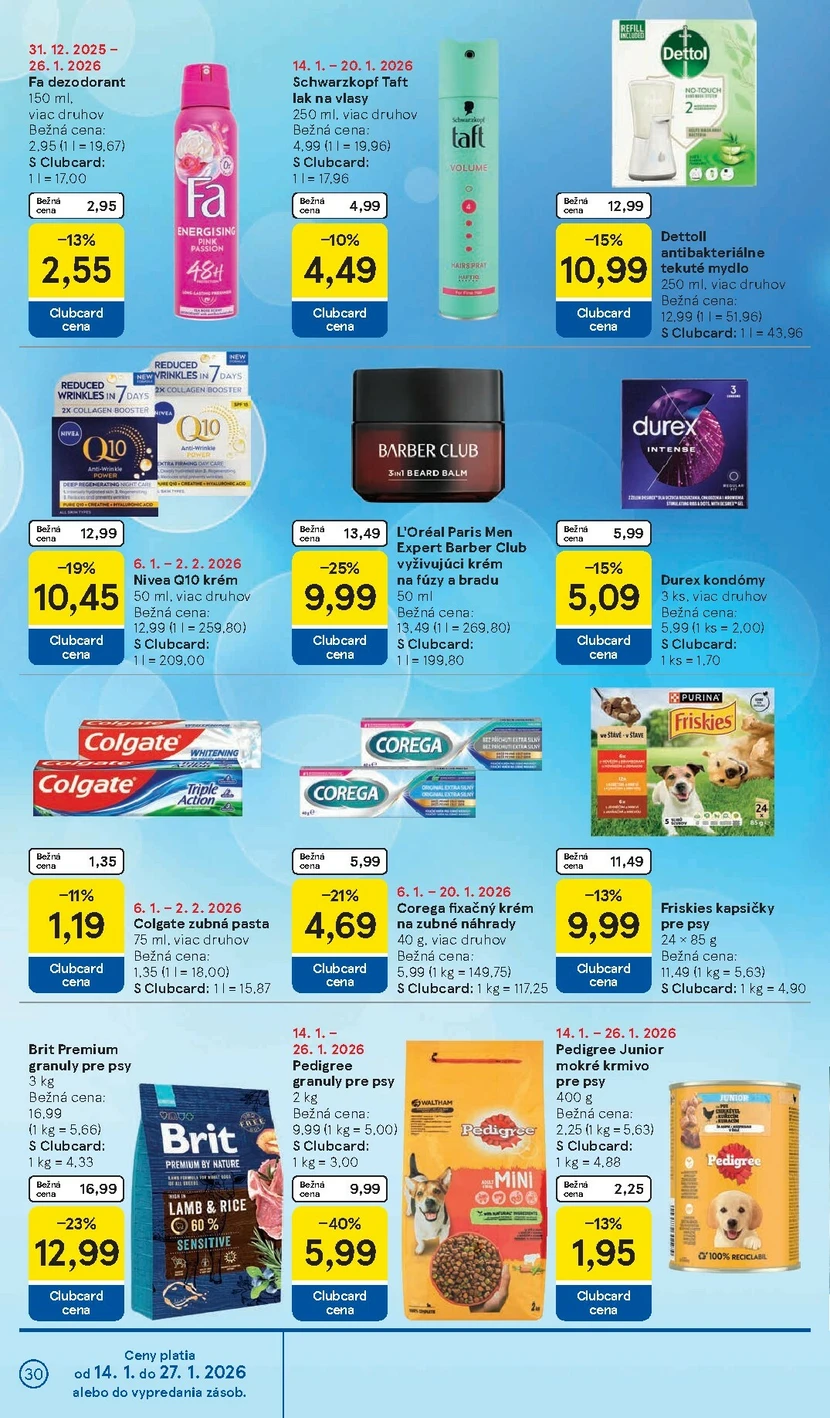Page 30 of Aktuálny tesco leták platný od stredy 14.01 do 20.01