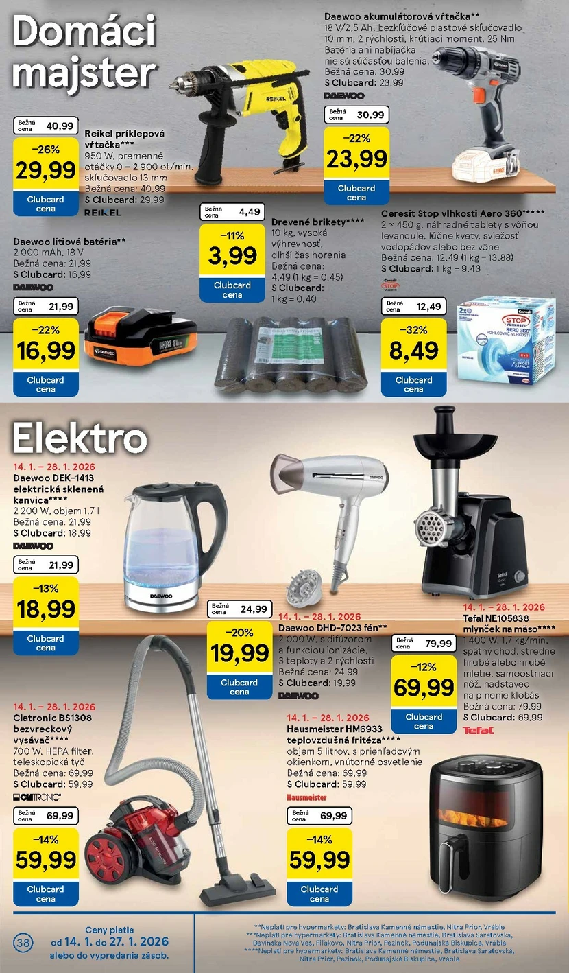 Page 38 of Aktuálny tesco leták platný od stredy 14.01 do 20.01