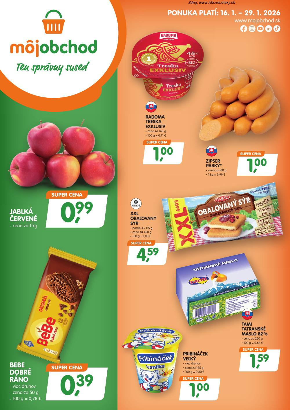 Aktuálny moj-obchod leták platný od piatka 16.01 do 29.01