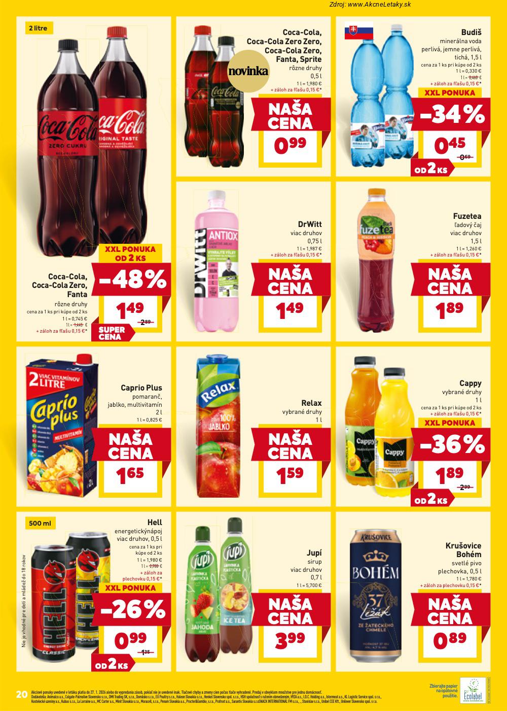 Page 20 of Aktuálny billa leták platný od stredy 21.01 do 27.01
