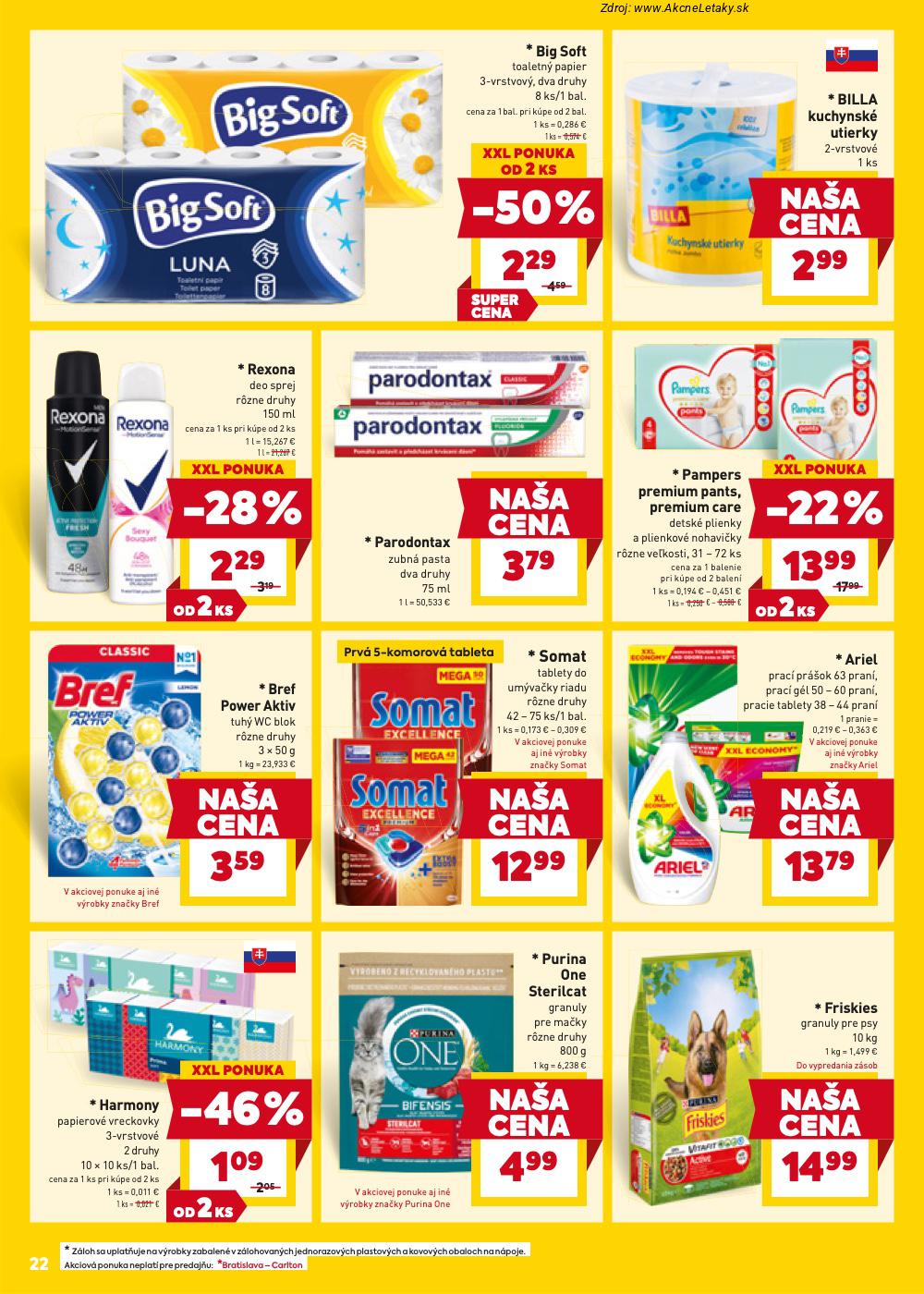 Page 22 of Aktuálny billa leták platný od stredy 21.01 do 27.01