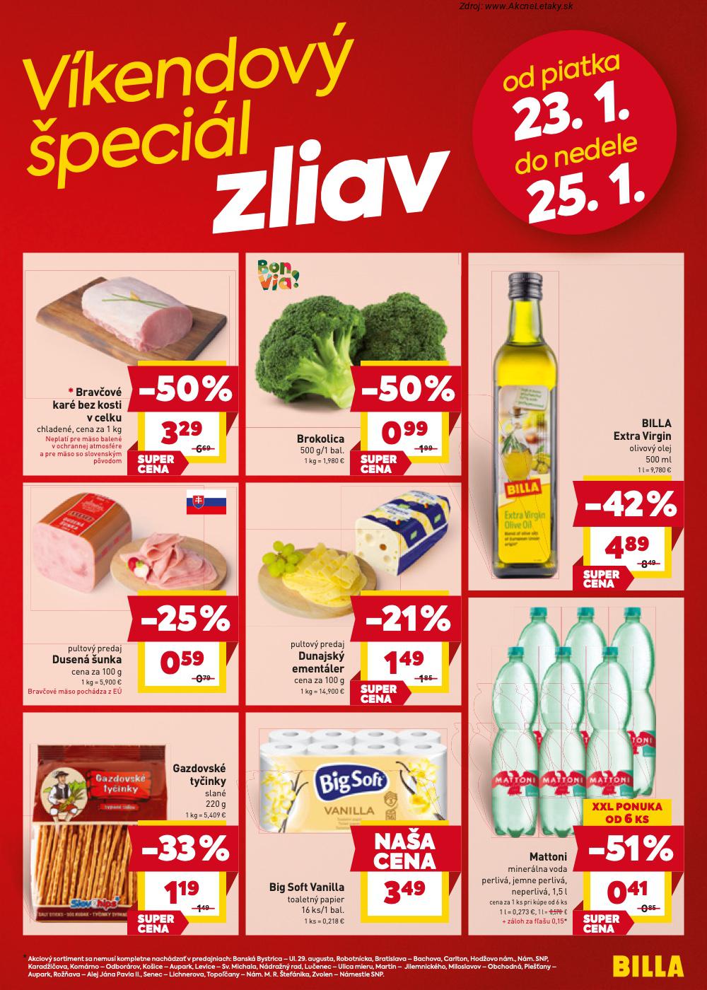 Page 23 of Aktuálny billa leták platný od stredy 21.01 do 27.01