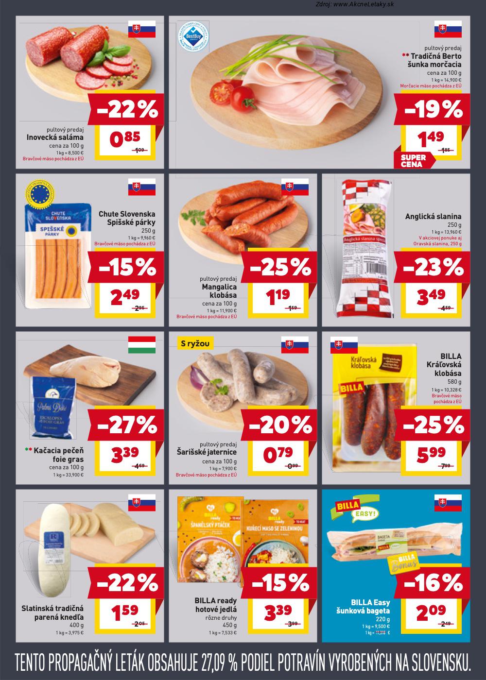 Page 5 of Aktuálny billa leták platný od stredy 21.01 do 27.01