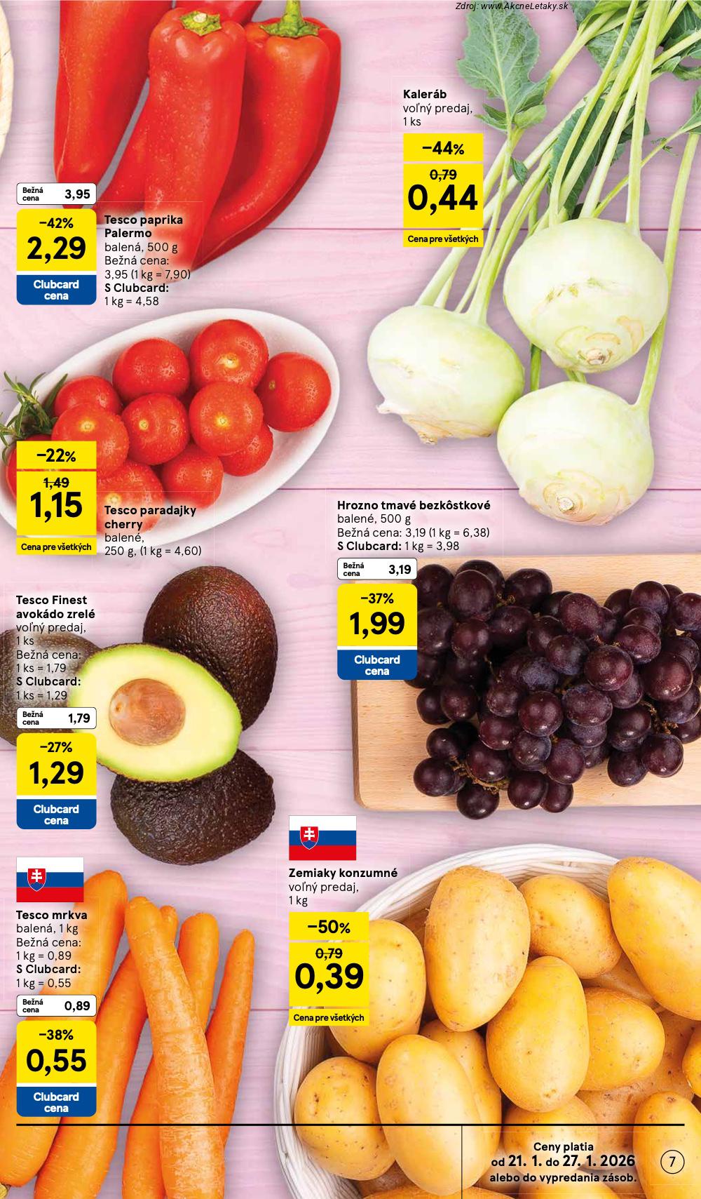 Page 7 of Aktuálny tesco leták platný od stredy 21.01 do 27.01