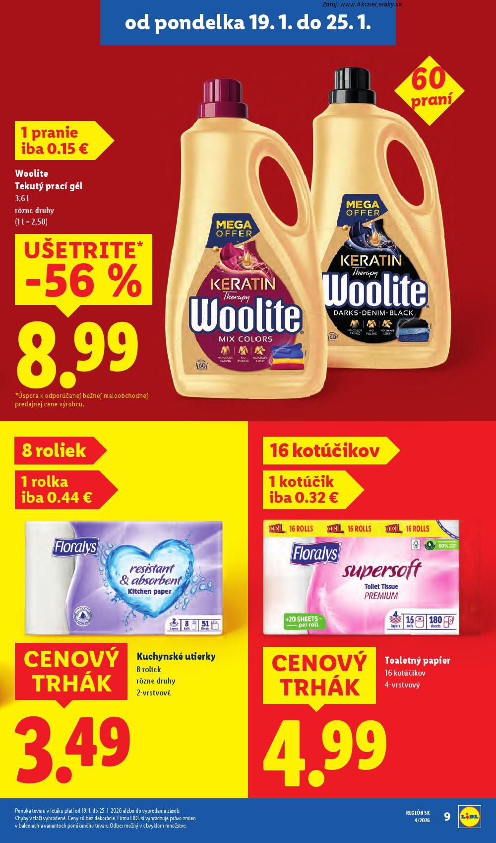 Page 9 of Aktuálny lidl leták platný od pondelka 19.01 do 25.01