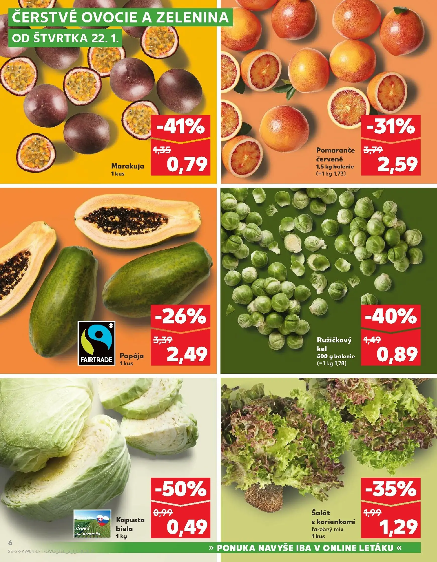 Page 6 of Aktuálny kaufland leták platný od štvrtka 22.01 do 28.01