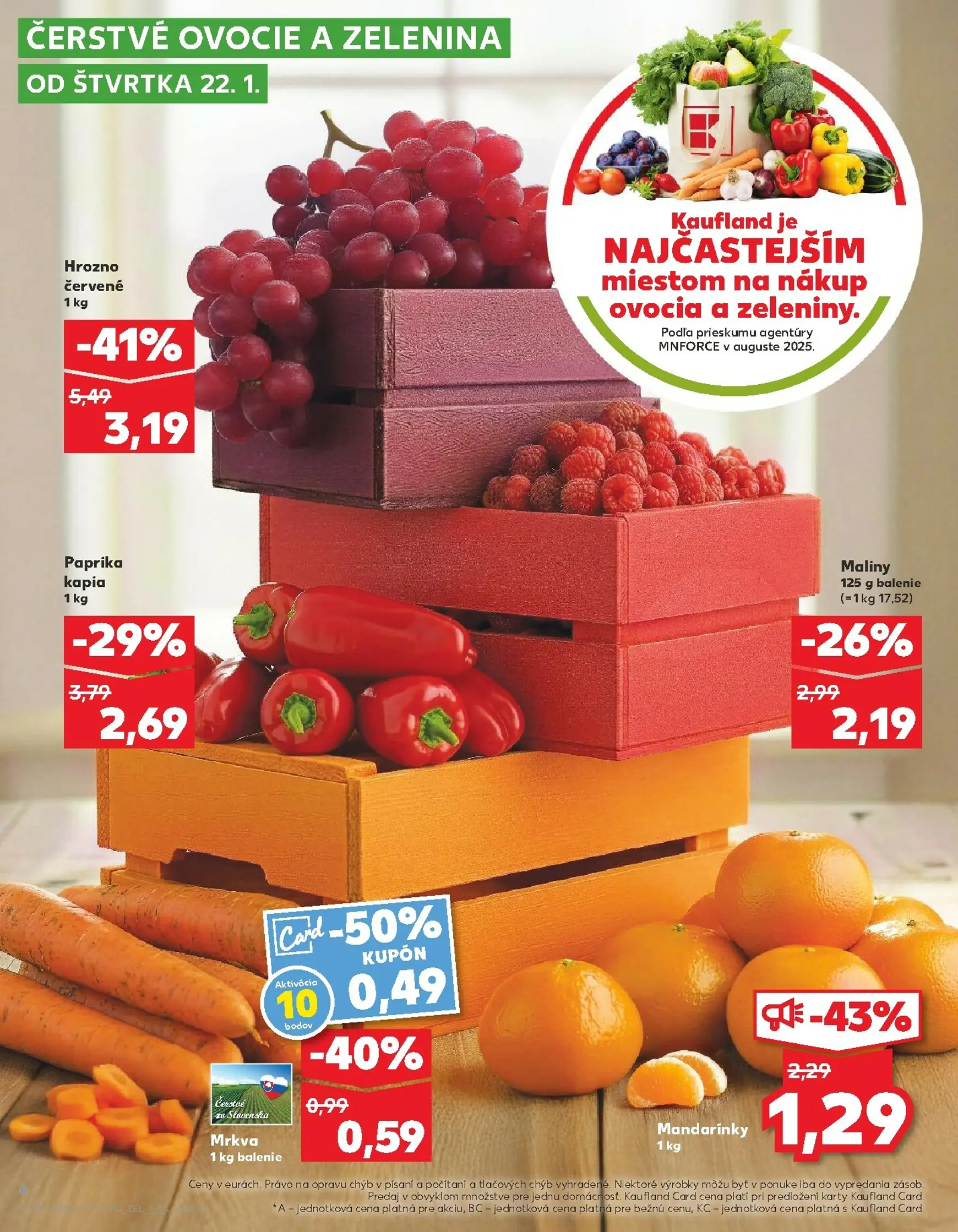 Page 4 of Aktuálny kaufland leták platný od štvrtka 22.01 do 28.01