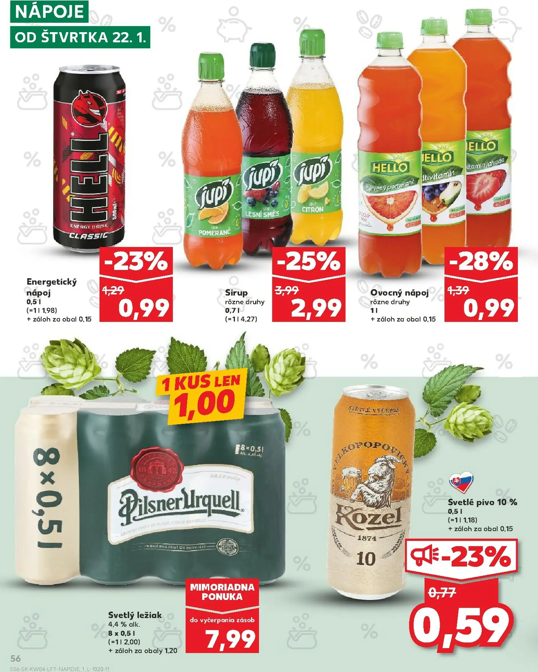 Page 56 of Aktuálny kaufland leták platný od štvrtka 22.01 do 28.01
