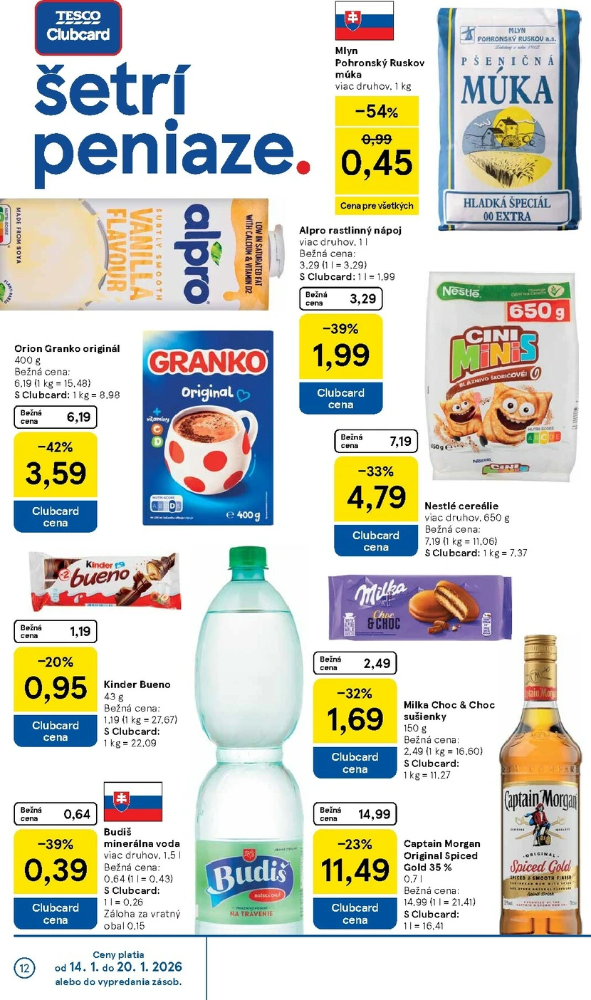 Page 12 of Aktuálny tesco leták platný od stredy 14.01 do 20.01
