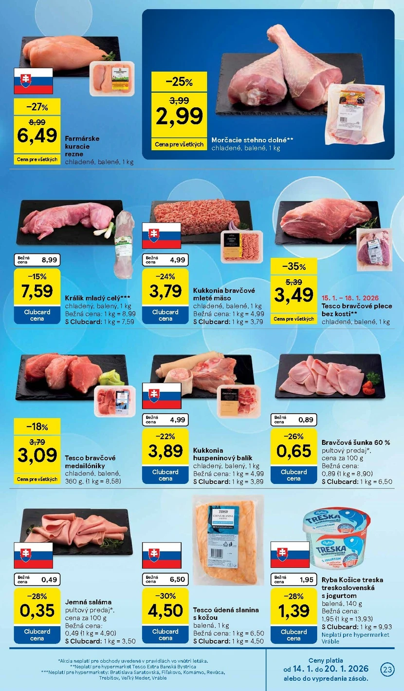 Page 23 of Aktuálny tesco leták platný od stredy 14.01 do 20.01