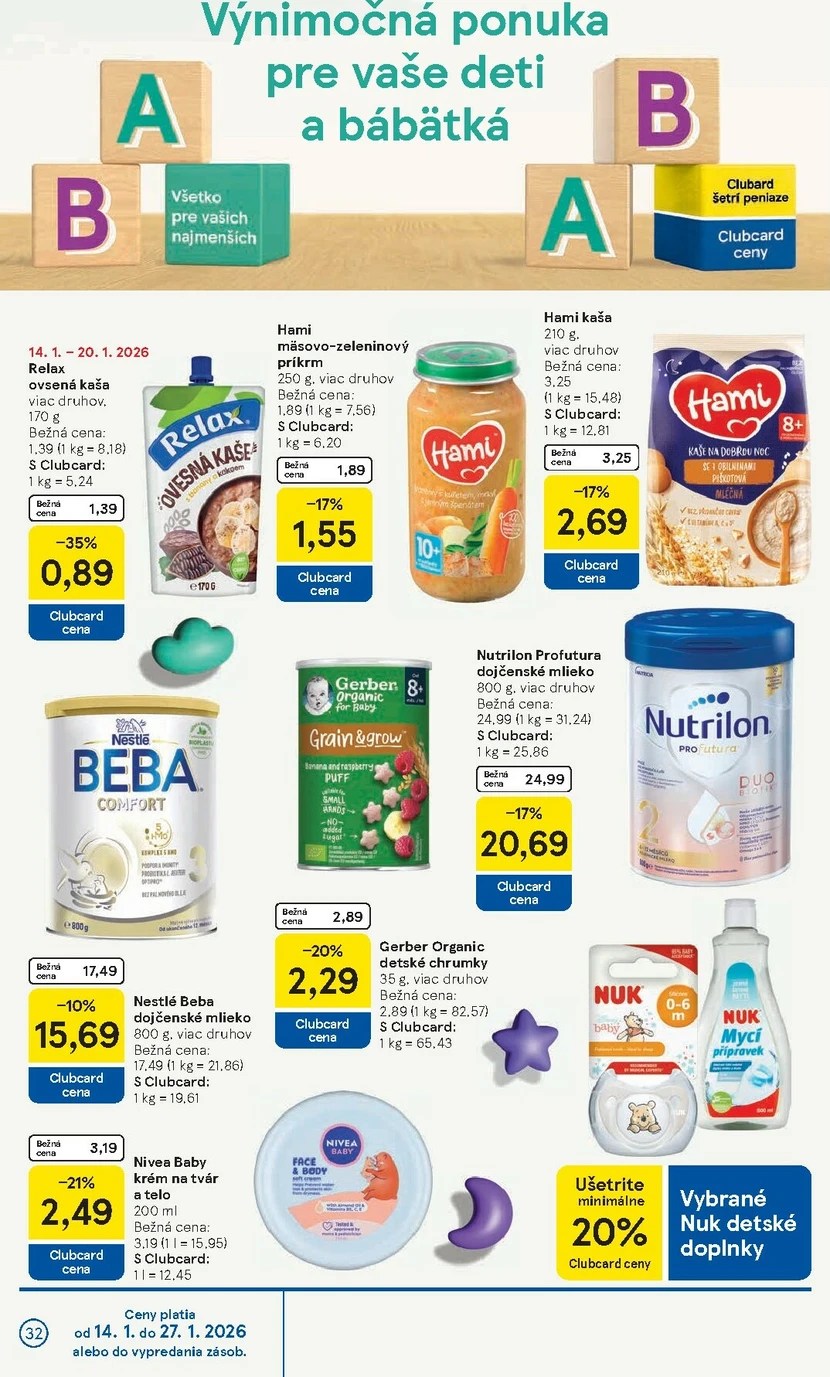 Page 32 of Aktuálny tesco leták platný od stredy 14.01 do 20.01