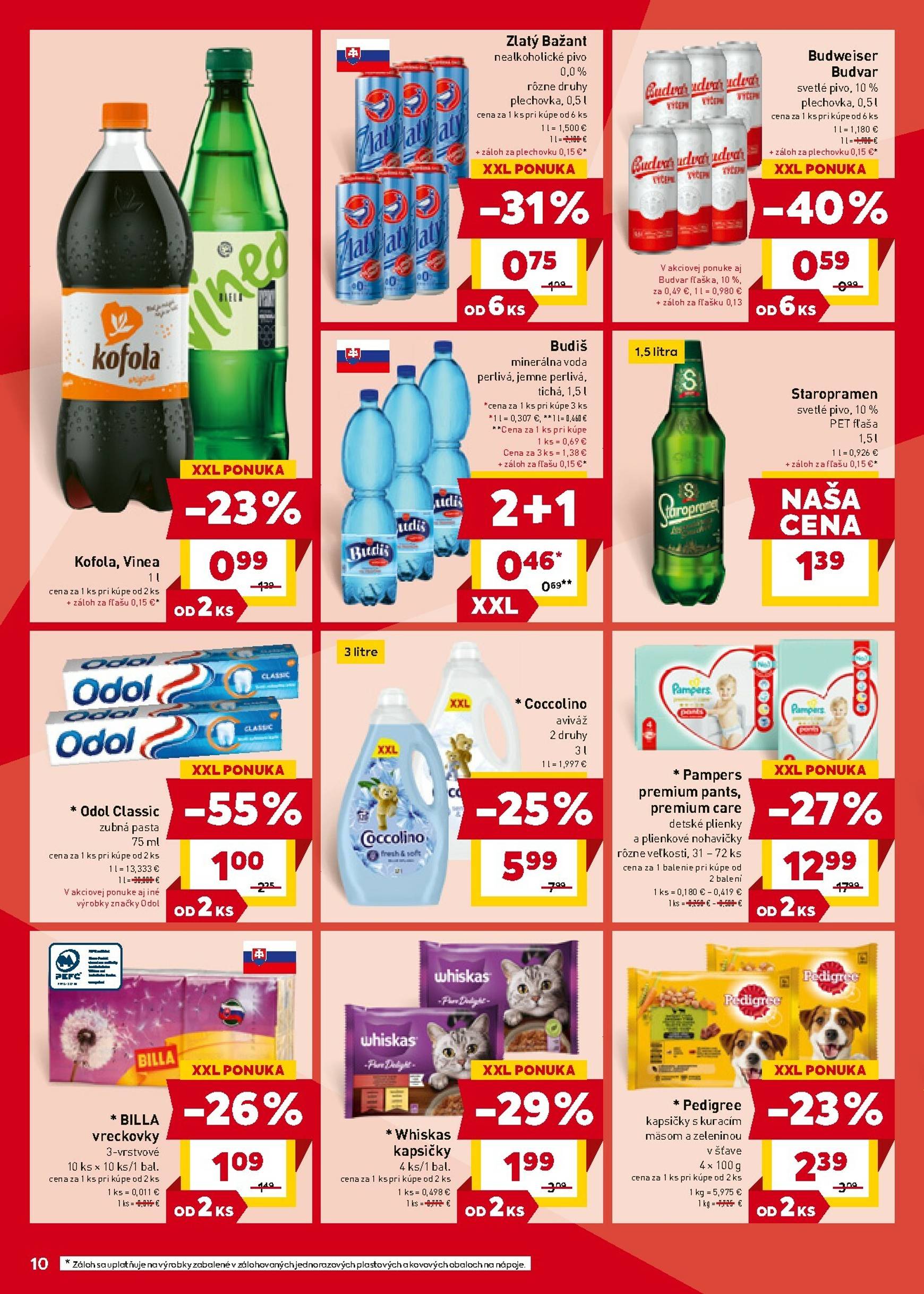 Page 10 of Aktuálny billa leták platný od stredy 08.10 do 14.10