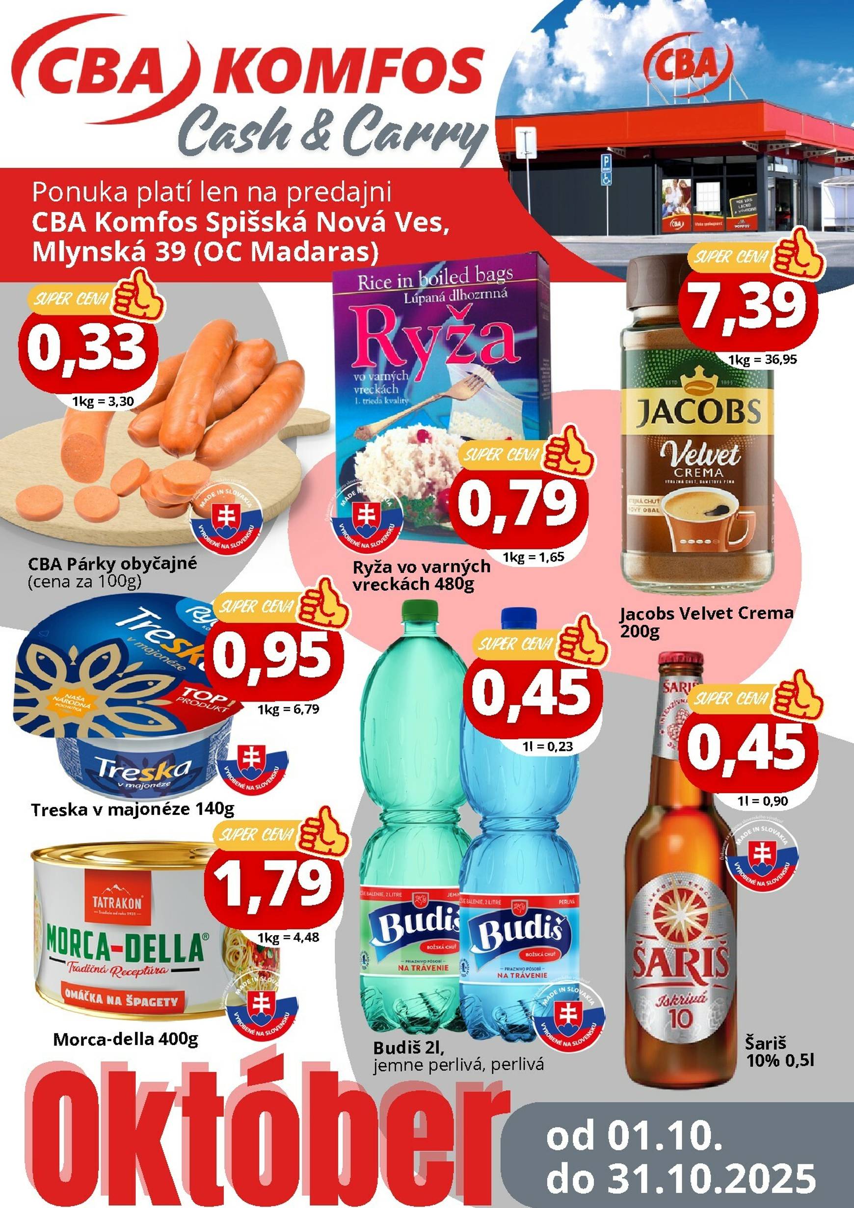 Page 1 of Aktuálny cba leták platný od stredy 01.10 do 31.10