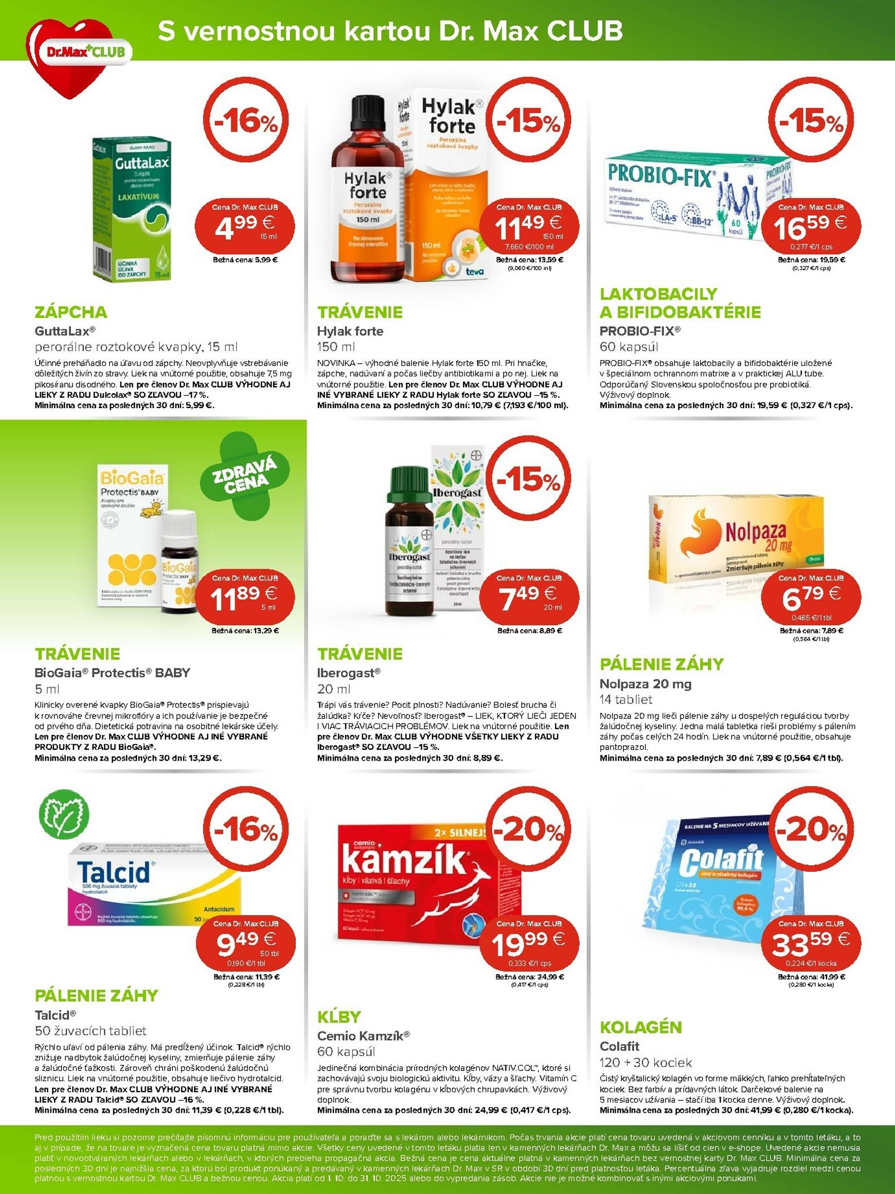 Page 7 of Aktuálny dr-max leták platný od stredy 01.10 do 31.10