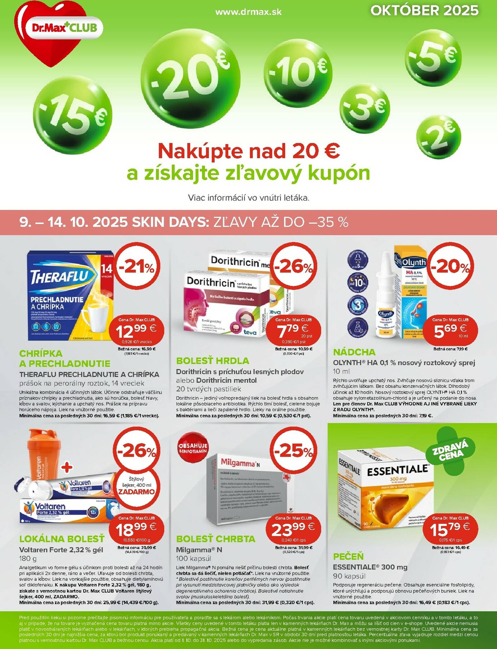 Page 1 of Aktuálny dr-max leták platný od stredy 01.10 do 31.10