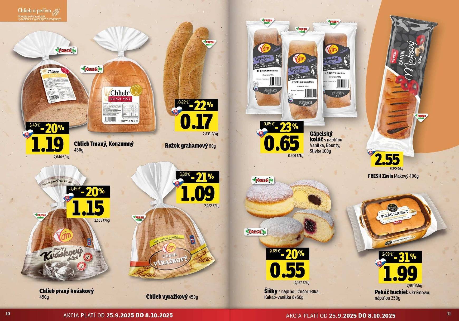 Page 6 of Aktuálny fresh leták platný od štvrtka 25.09 do 08.10