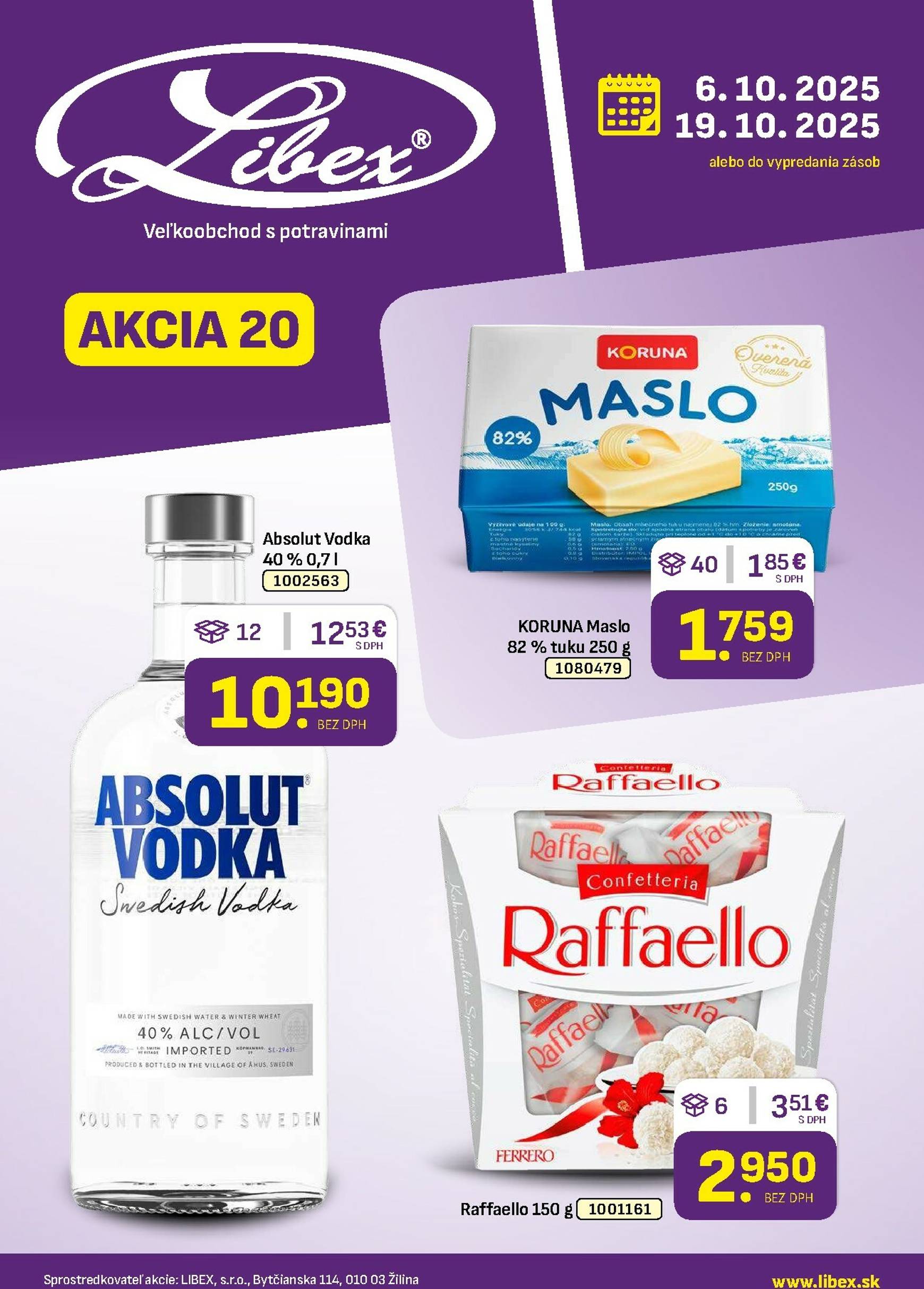 Page 1 of Aktuálny libex leták platný od pondelka 06.10 do 19.10