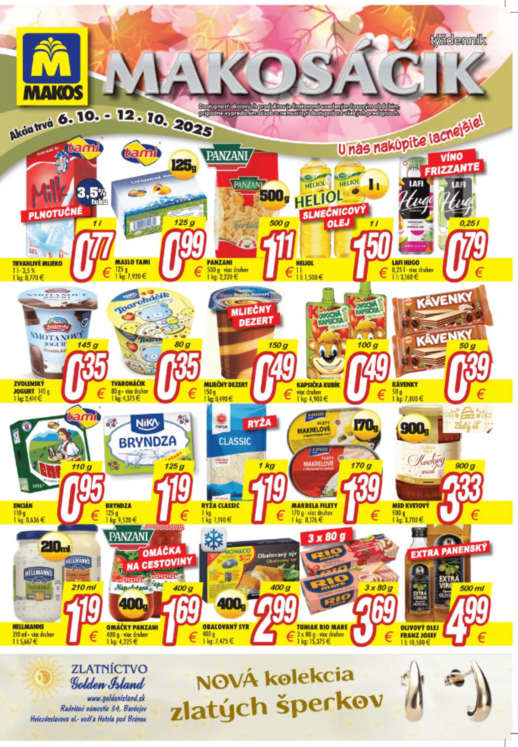Page 1 of Aktuálny makos leták platný od pondelka 06.10 do 12.10