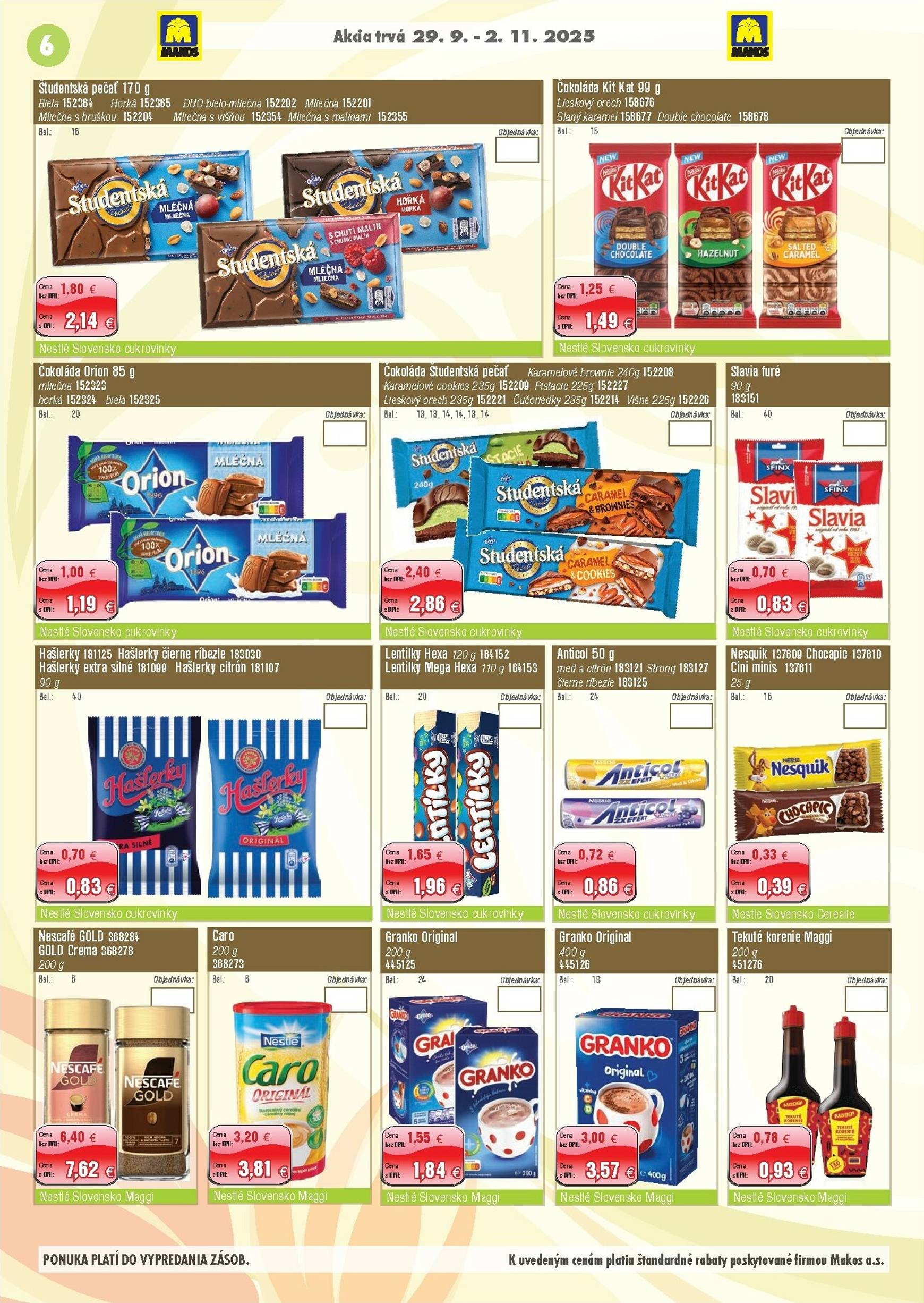 Page 6 of Aktuálny makos leták platný od pondelka 29.09 do 02.11