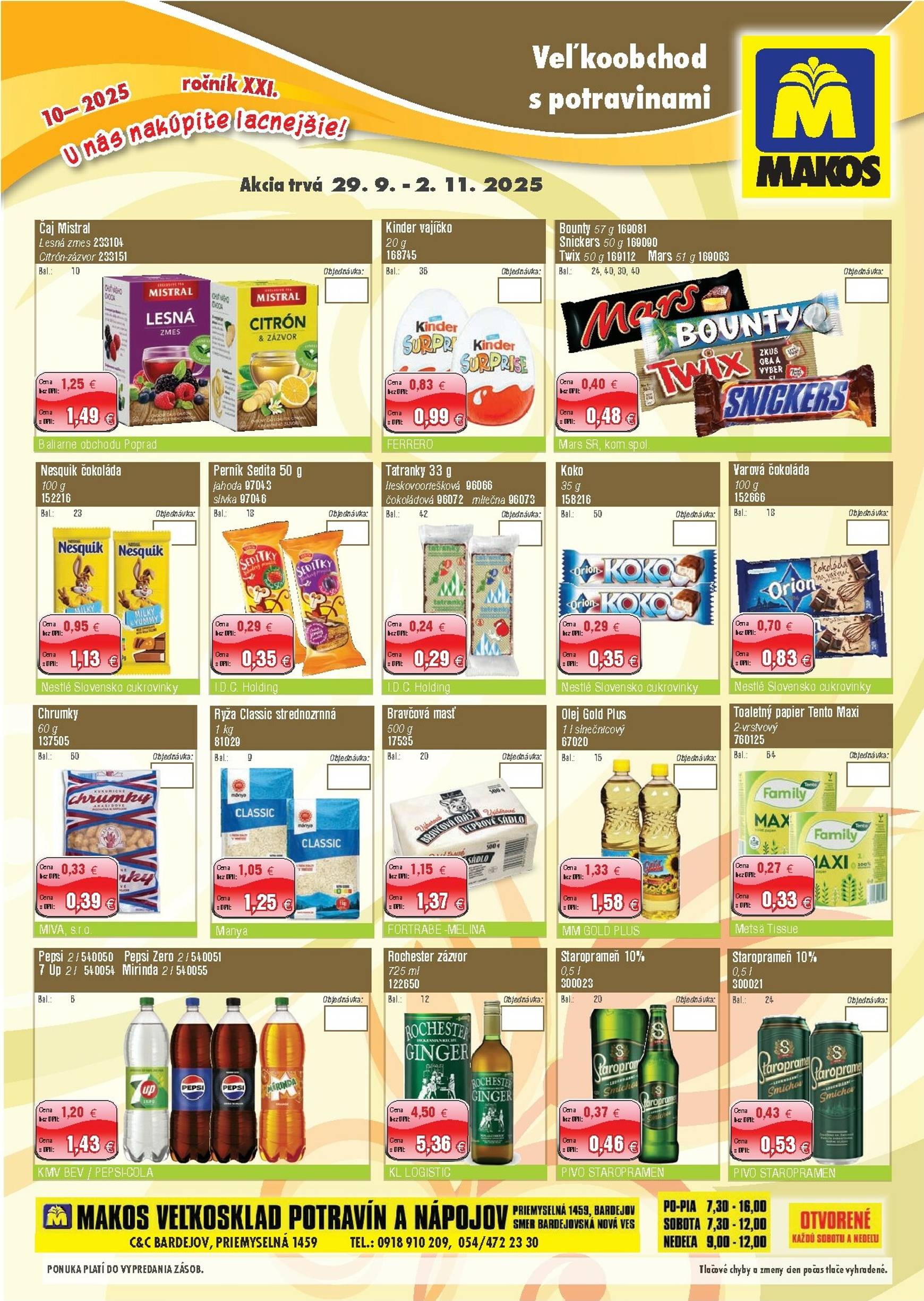 Page 1 of Aktuálny makos leták platný od pondelka 29.09 do 02.11