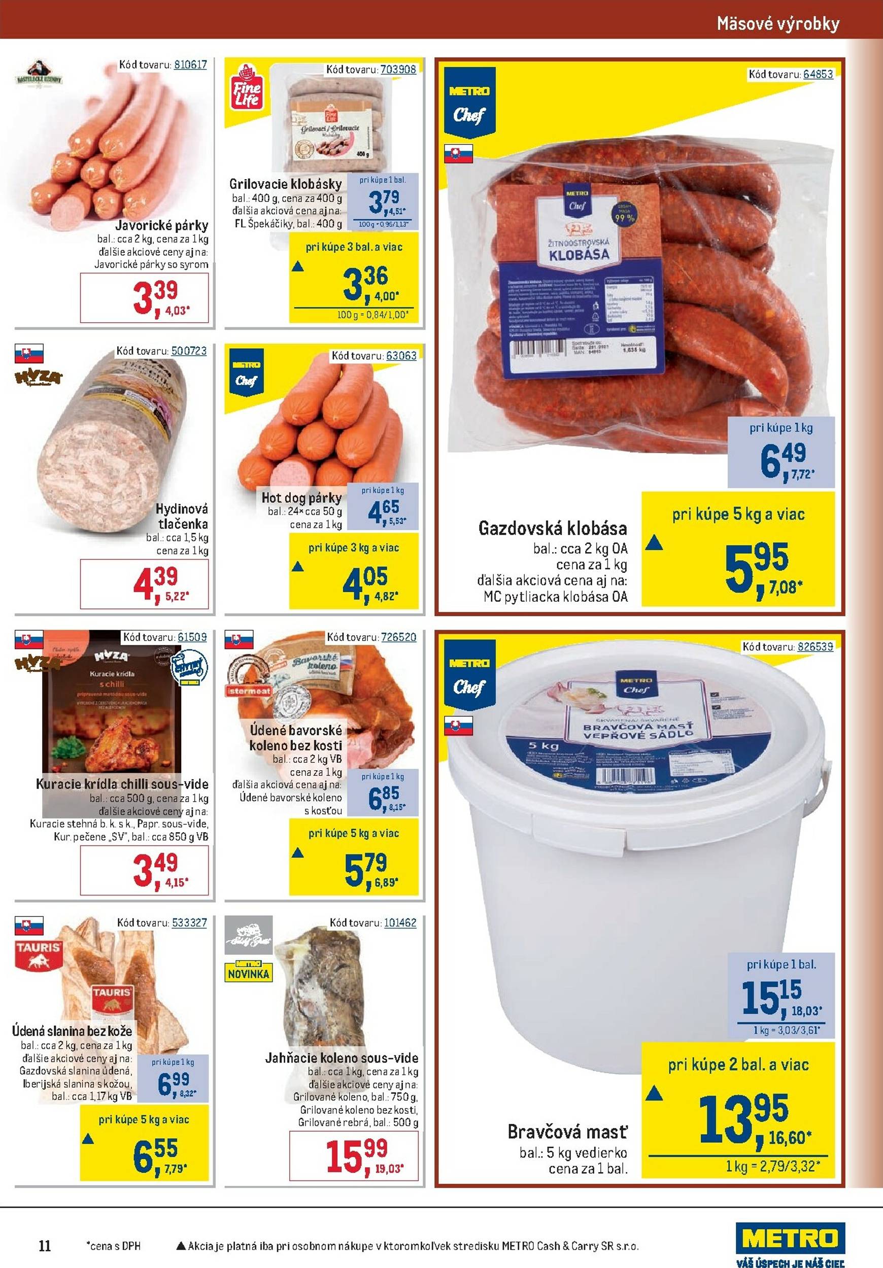 Page 11 of Aktuálny metro leták platný od stredy 10.09 do 07.10