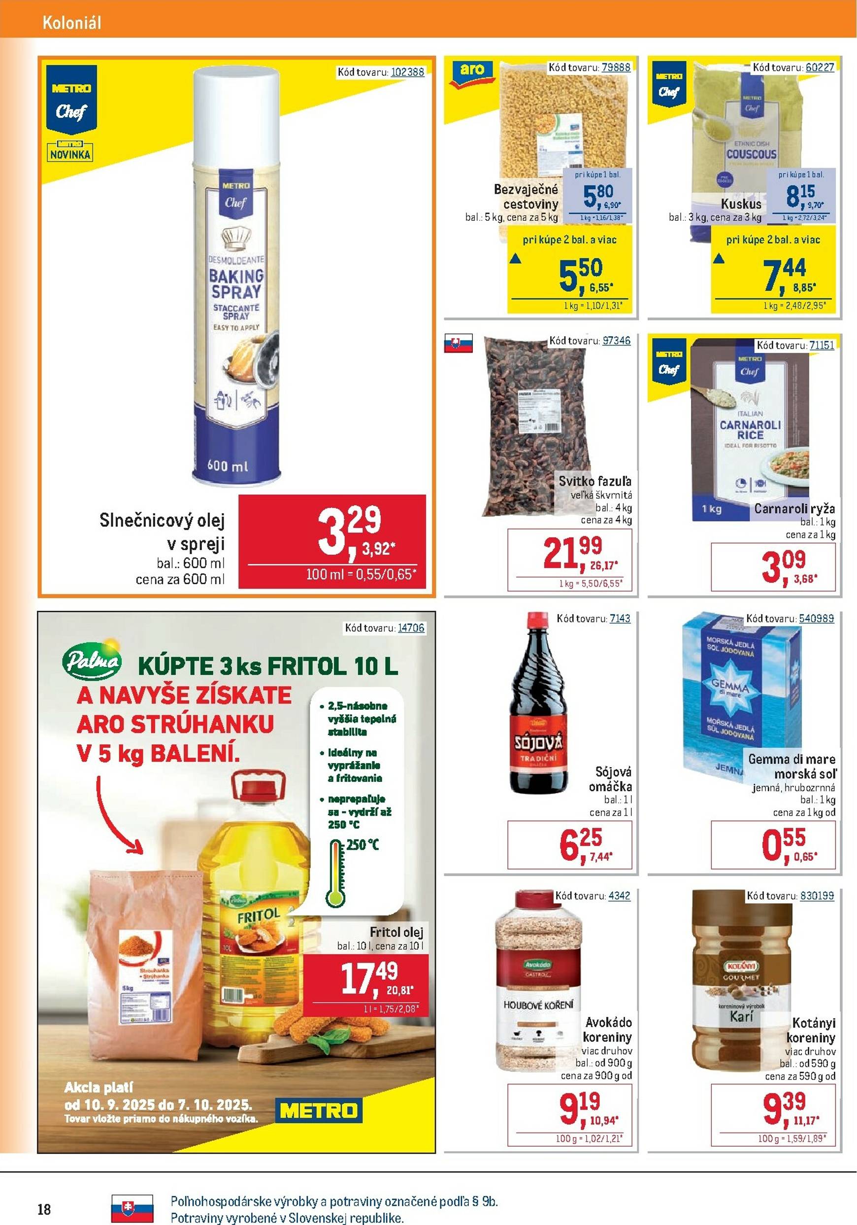 Page 18 of Aktuálny metro leták platný od stredy 10.09 do 07.10