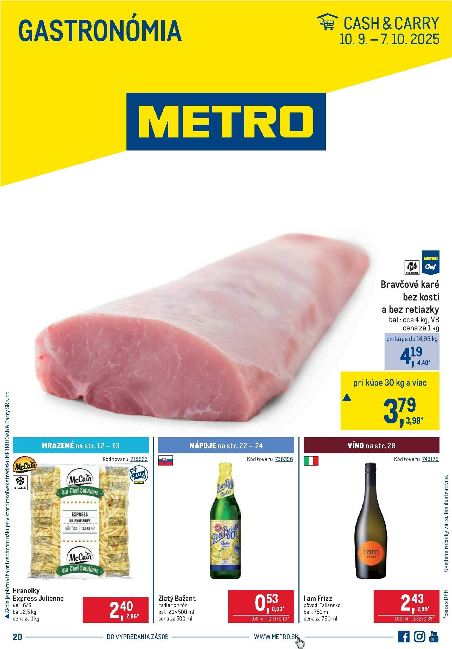 Page 1 of Aktuálny metro leták platný od stredy 10.09 do 07.10