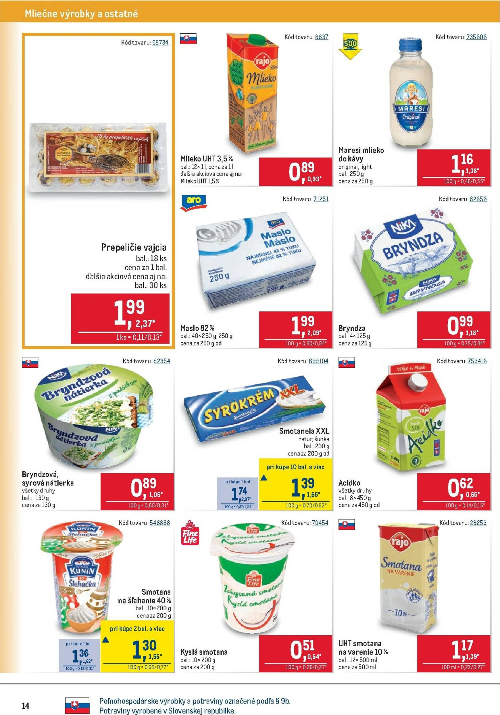 Page 14 of Aktuálny metro leták platný od stredy 24.09 do 07.10