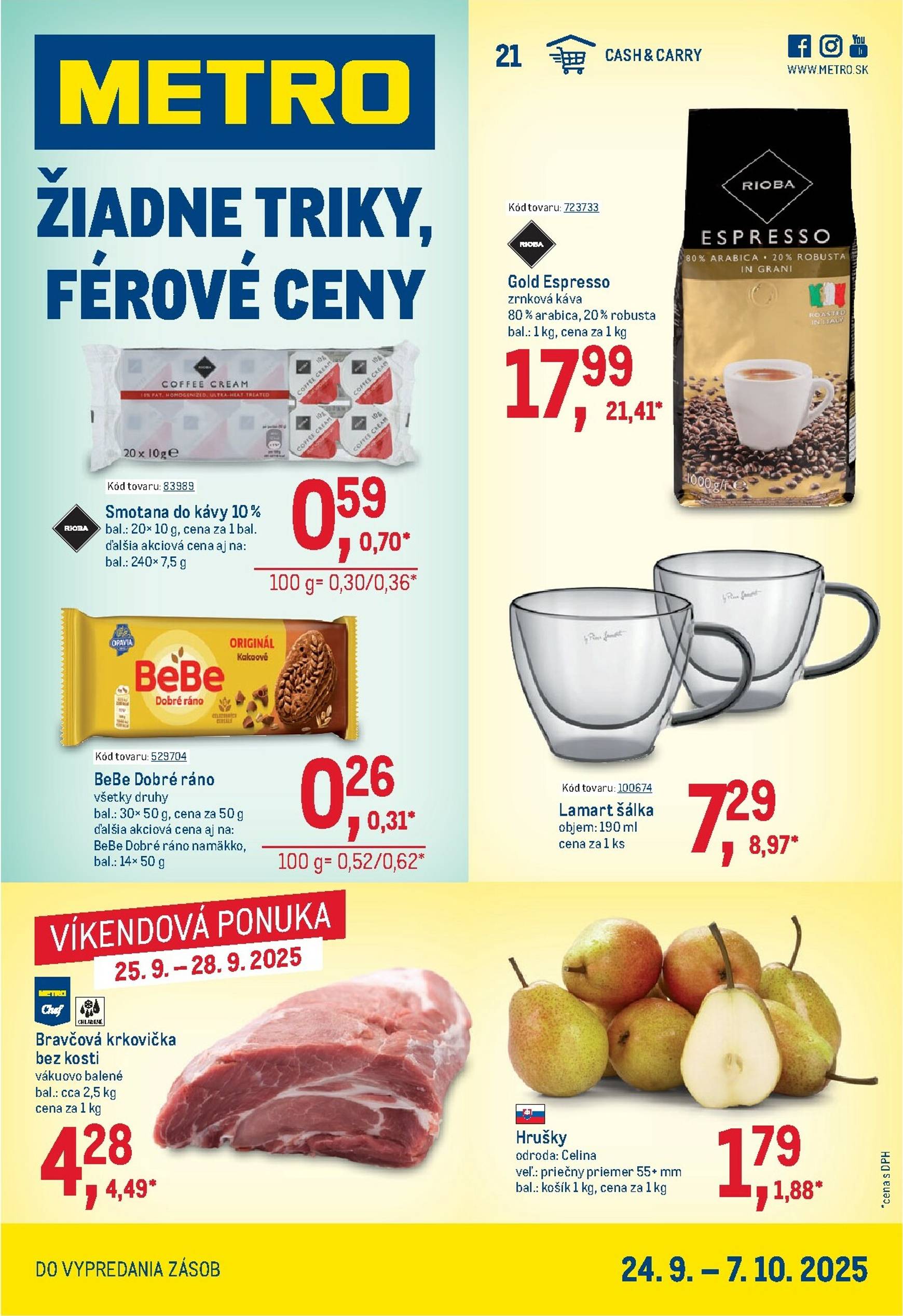 Page 1 of Aktuálny metro leták platný od stredy 24.09 do 07.10