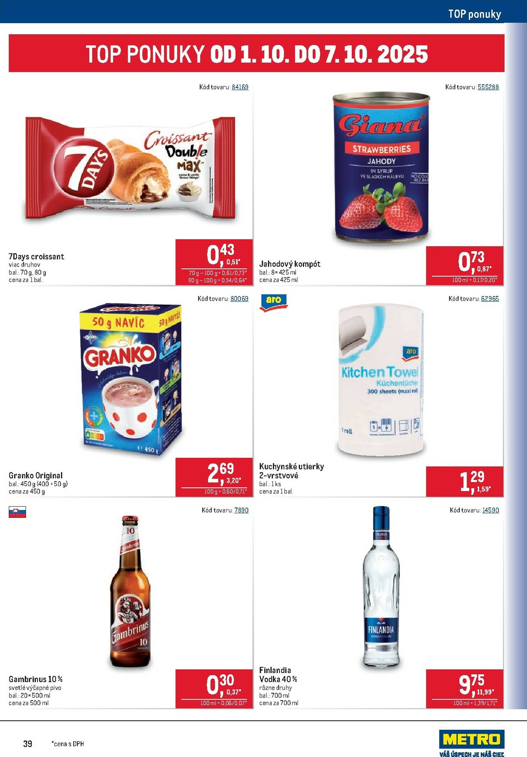 Page 39 of Aktuálny metro leták platný od stredy 24.09 do 07.10