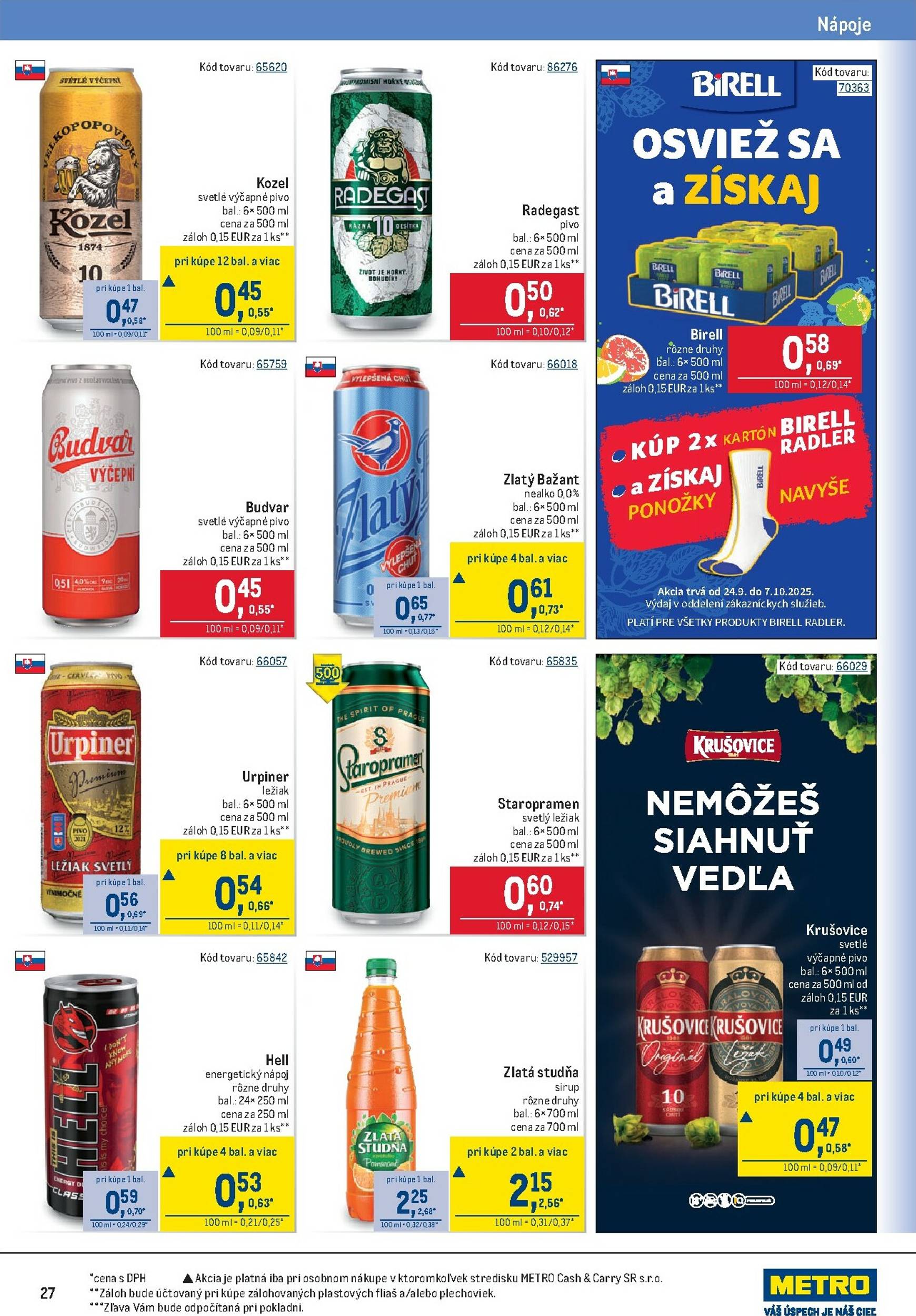 Page 27 of Aktuálny metro leták platný od stredy 24.09 do 07.10